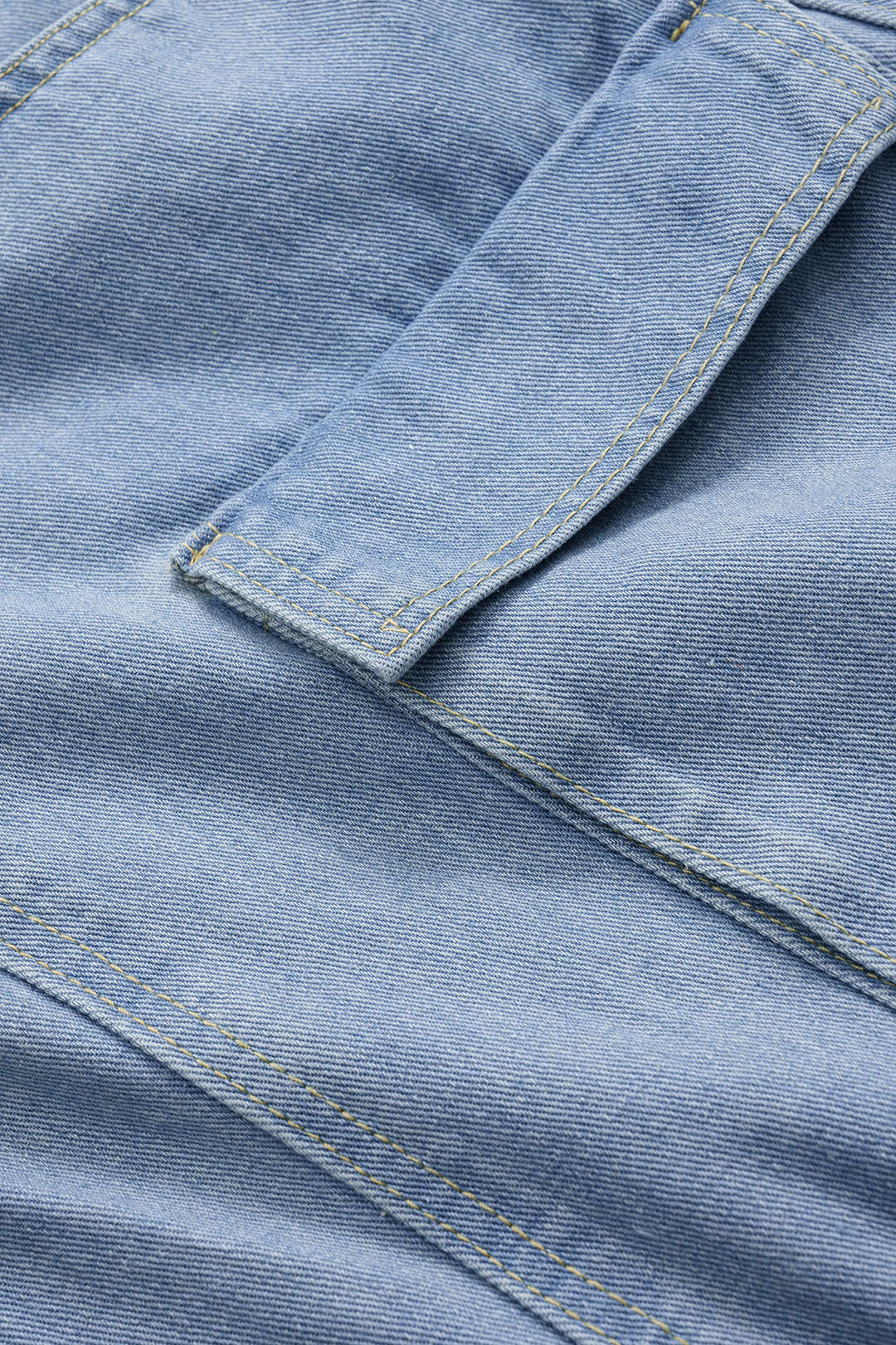 High Waist Pocket Denim Skirt