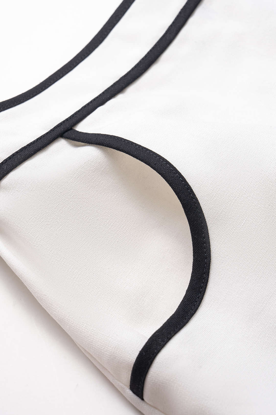 Linen Contrast Binding Skirt