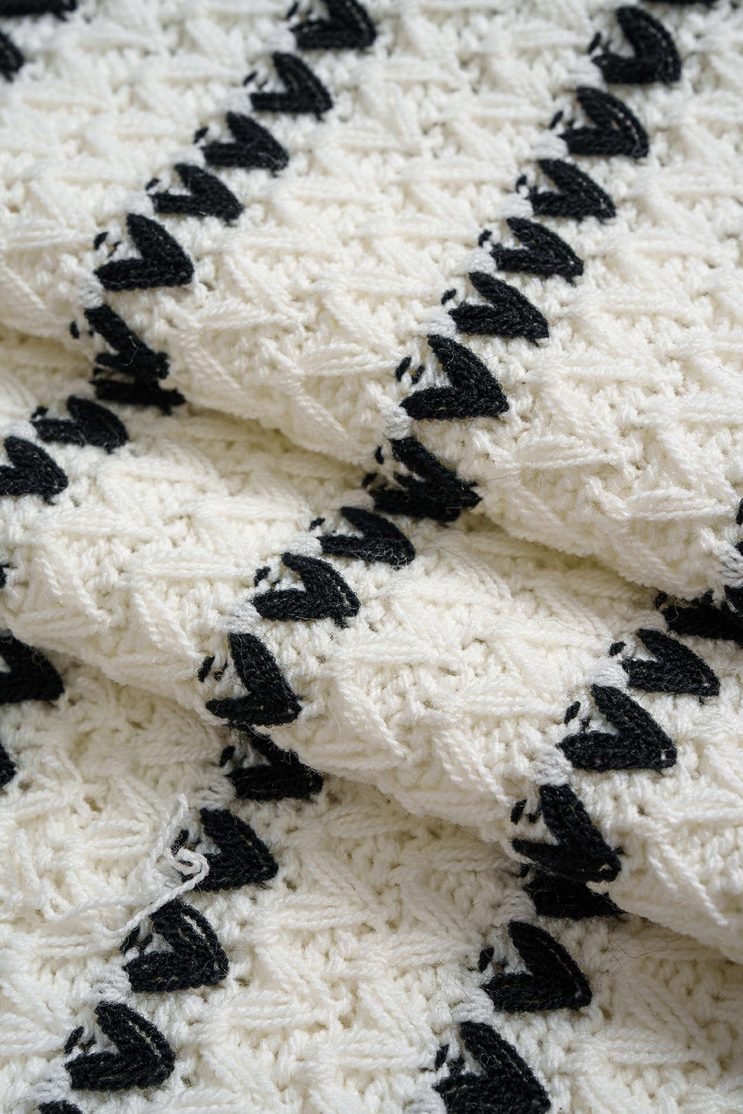 Knit Contrast Button Cardigan