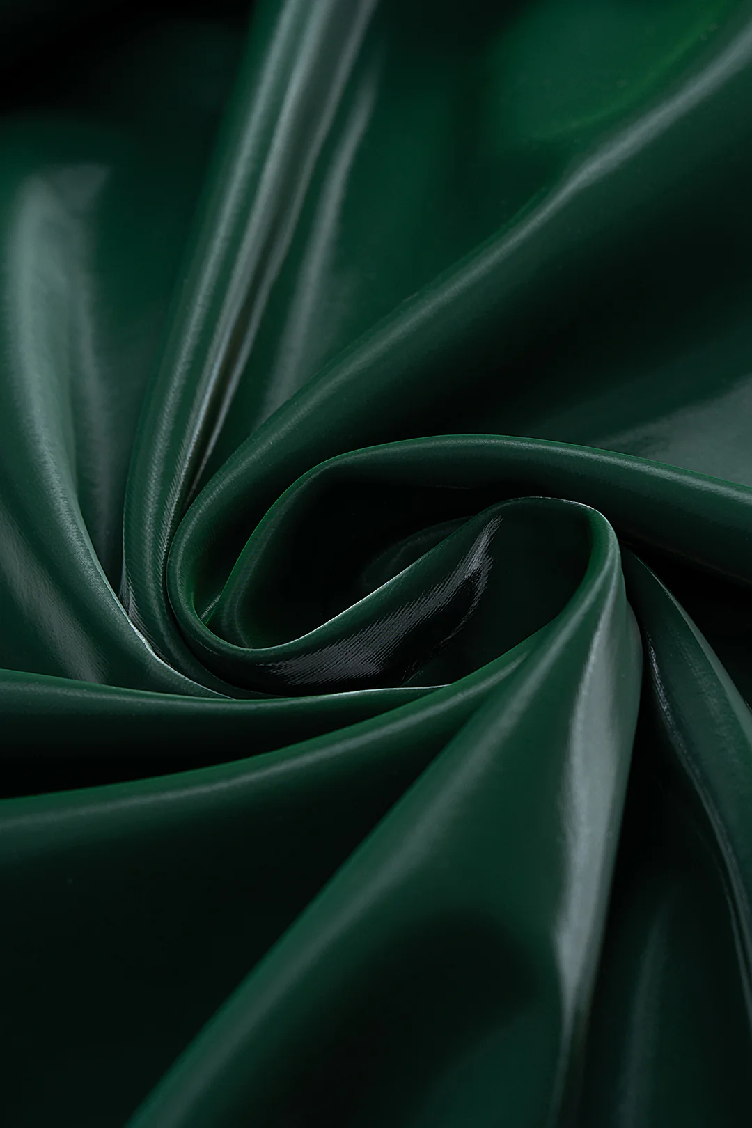 Faux Leather Metallic Chain Ruched Asymmetrical Skirt