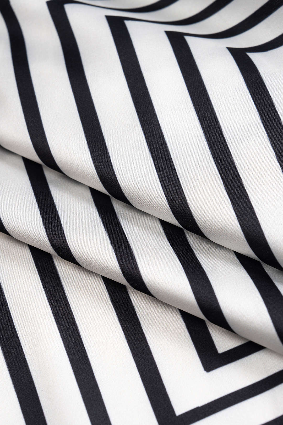 Stripes Print Satin Tie-Up Skirt