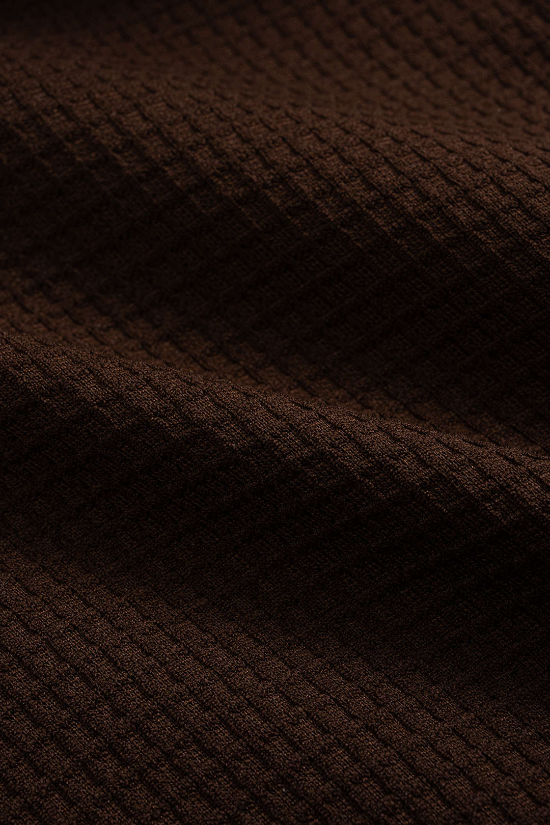 Contrasting Button Long-Sleeve Top and High-Waist Skirt Set