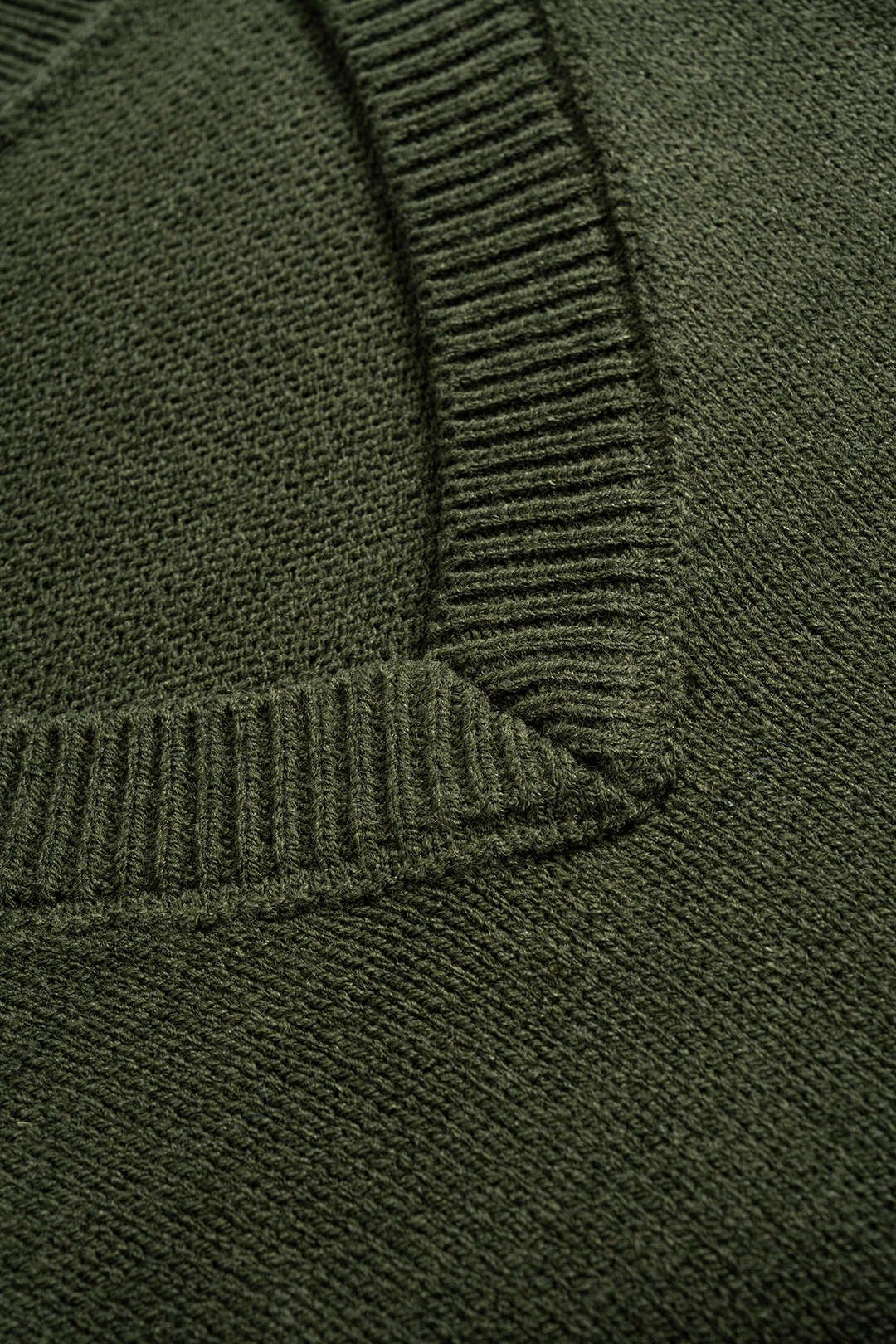 V-Neck Fringe Trim Long-Sleeve Sweater Top