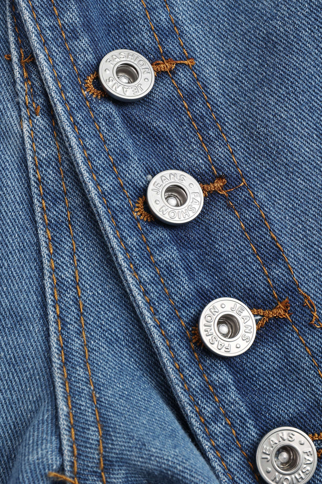 Buttoned High-Waisted Straight-Leg Denim Jeans