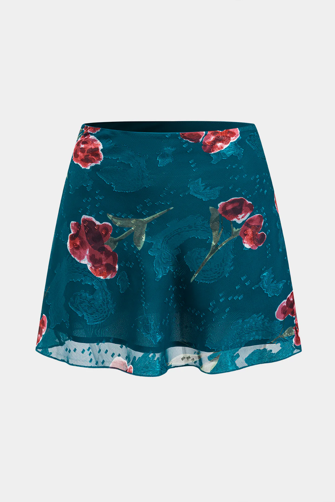 Floral Print Chiffon Skirt