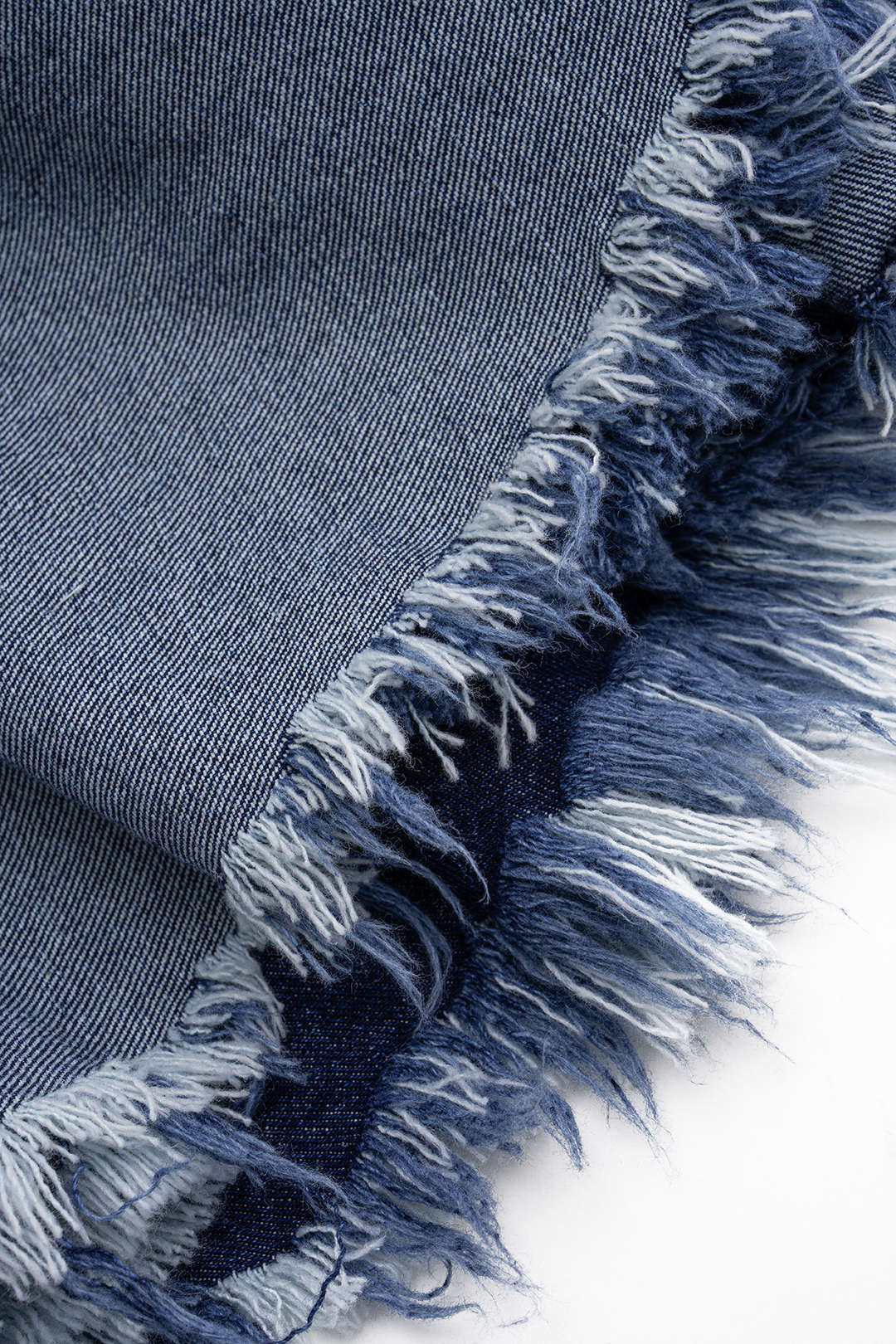 Denim Ripped Frayed Skirt