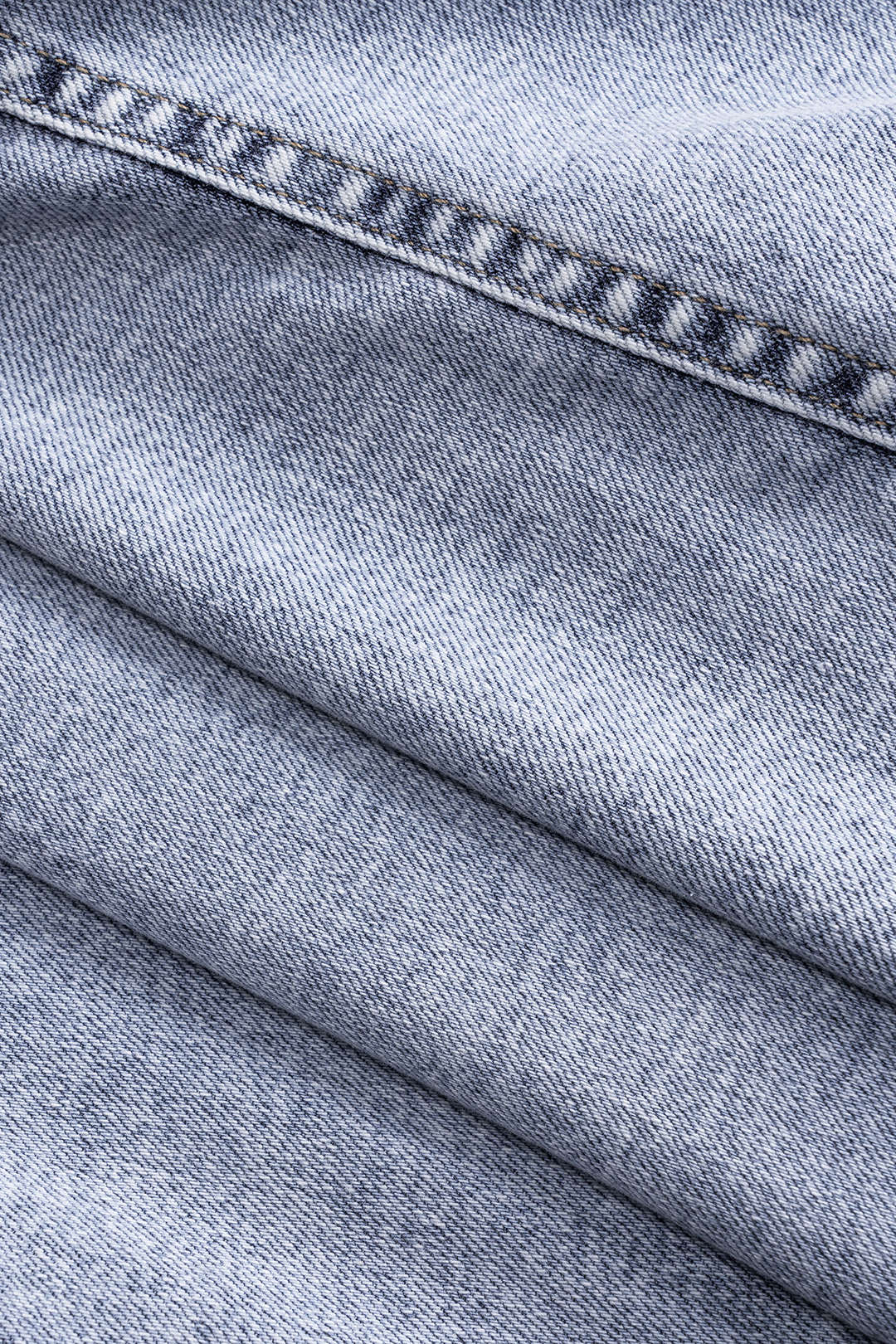 Denim Pleated Button-Pocket Slip Dress