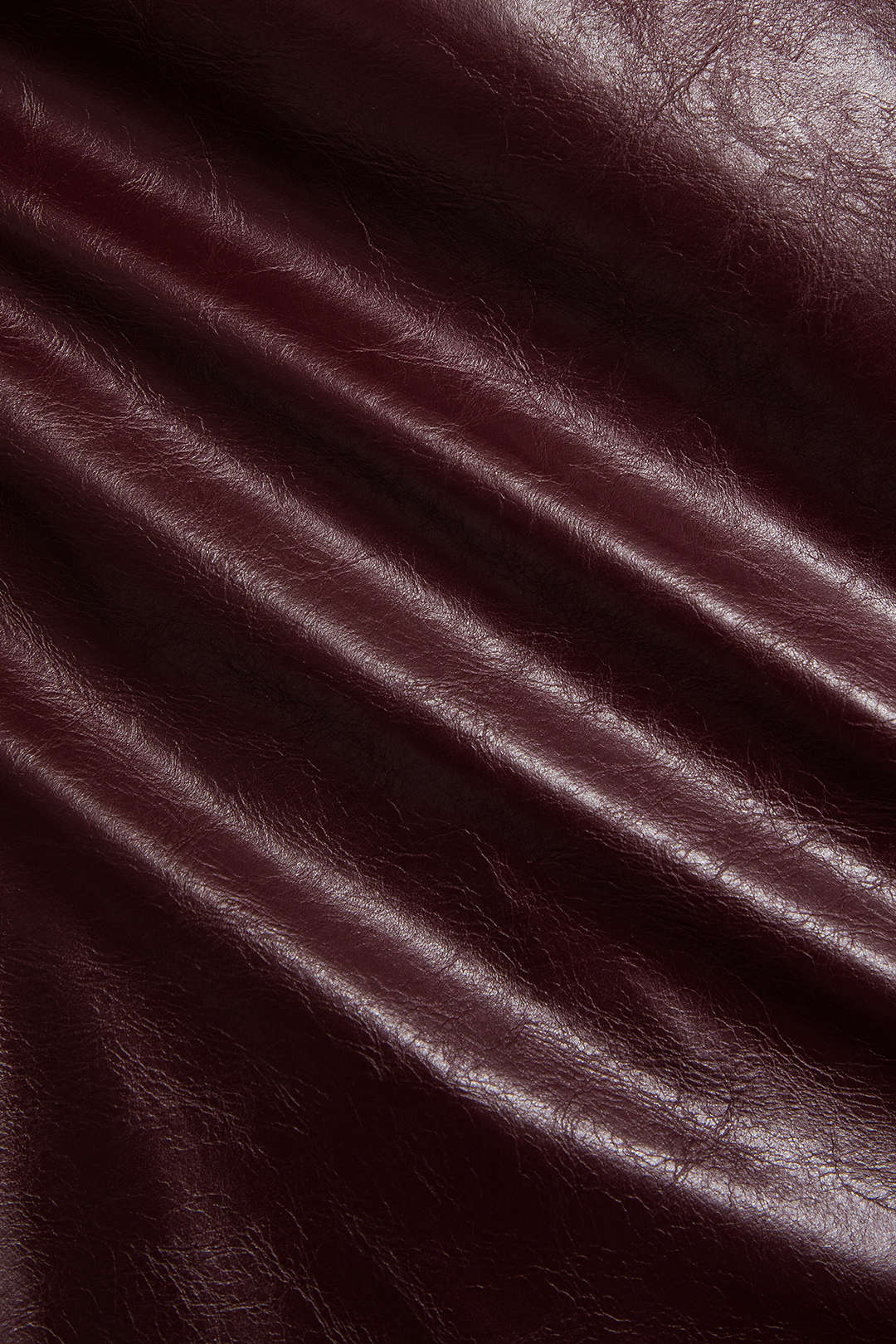 Plus Size Faux Leather Patchwork Pleated Asymmetric Skirt