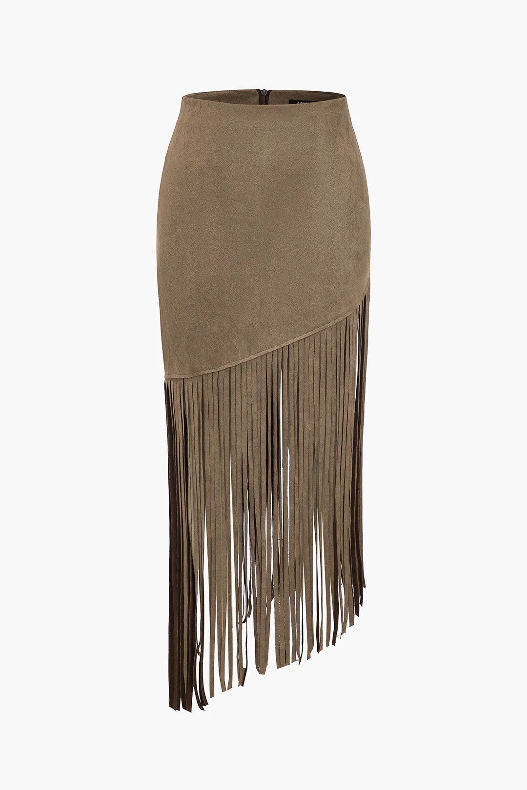 Solid Fringed Skirt