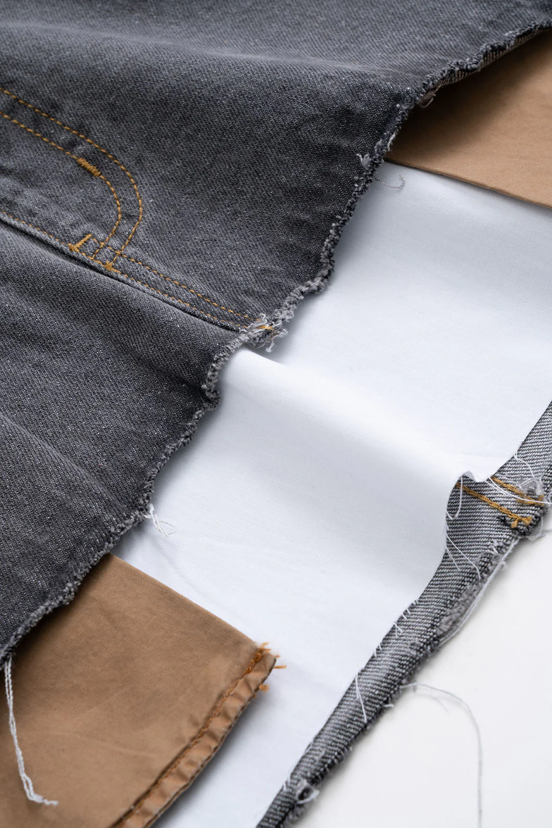 Denim Patchwork Mini Skirt