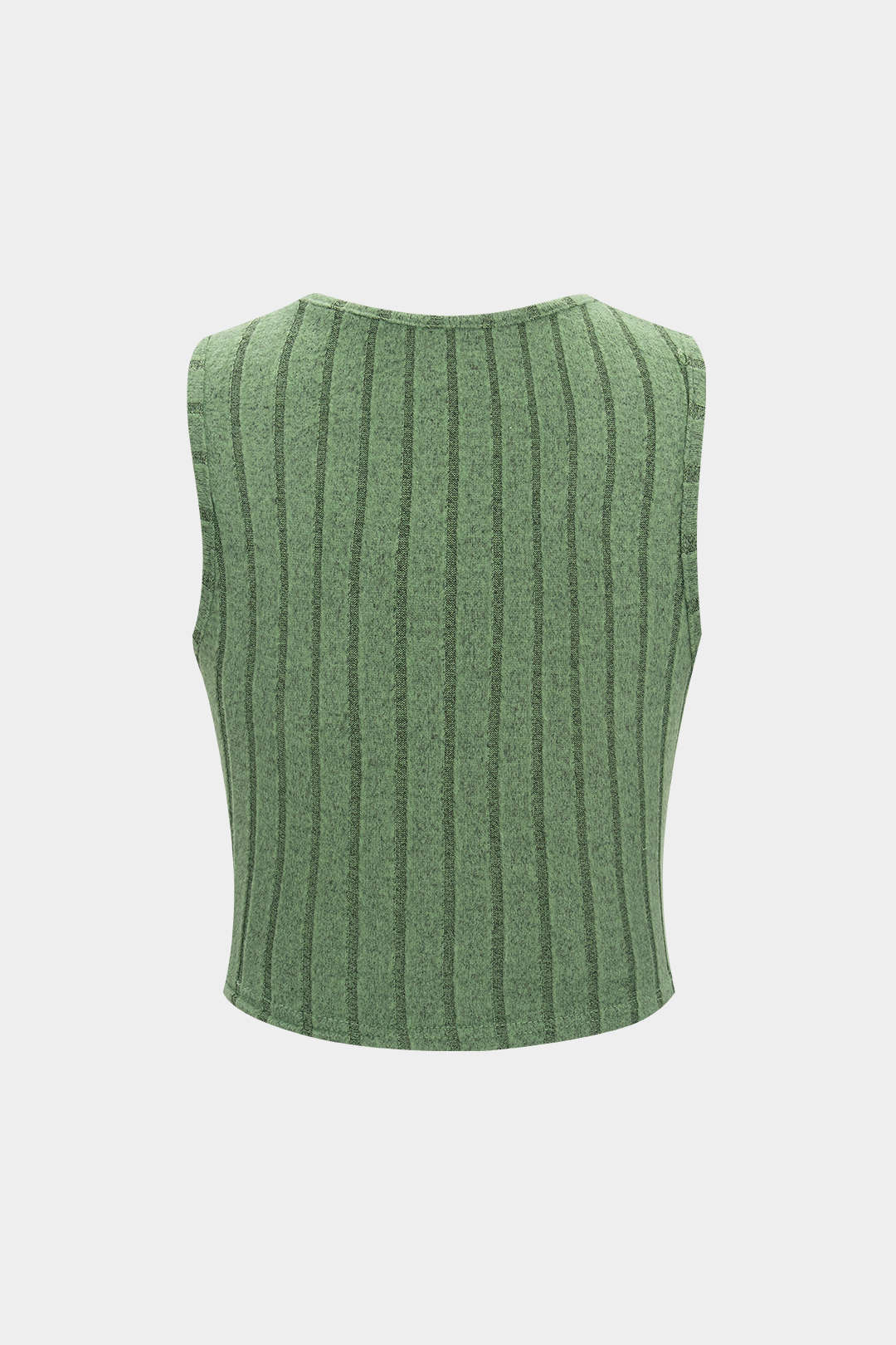 Basic Solid Knit Tank Top And High Waist Pants Set