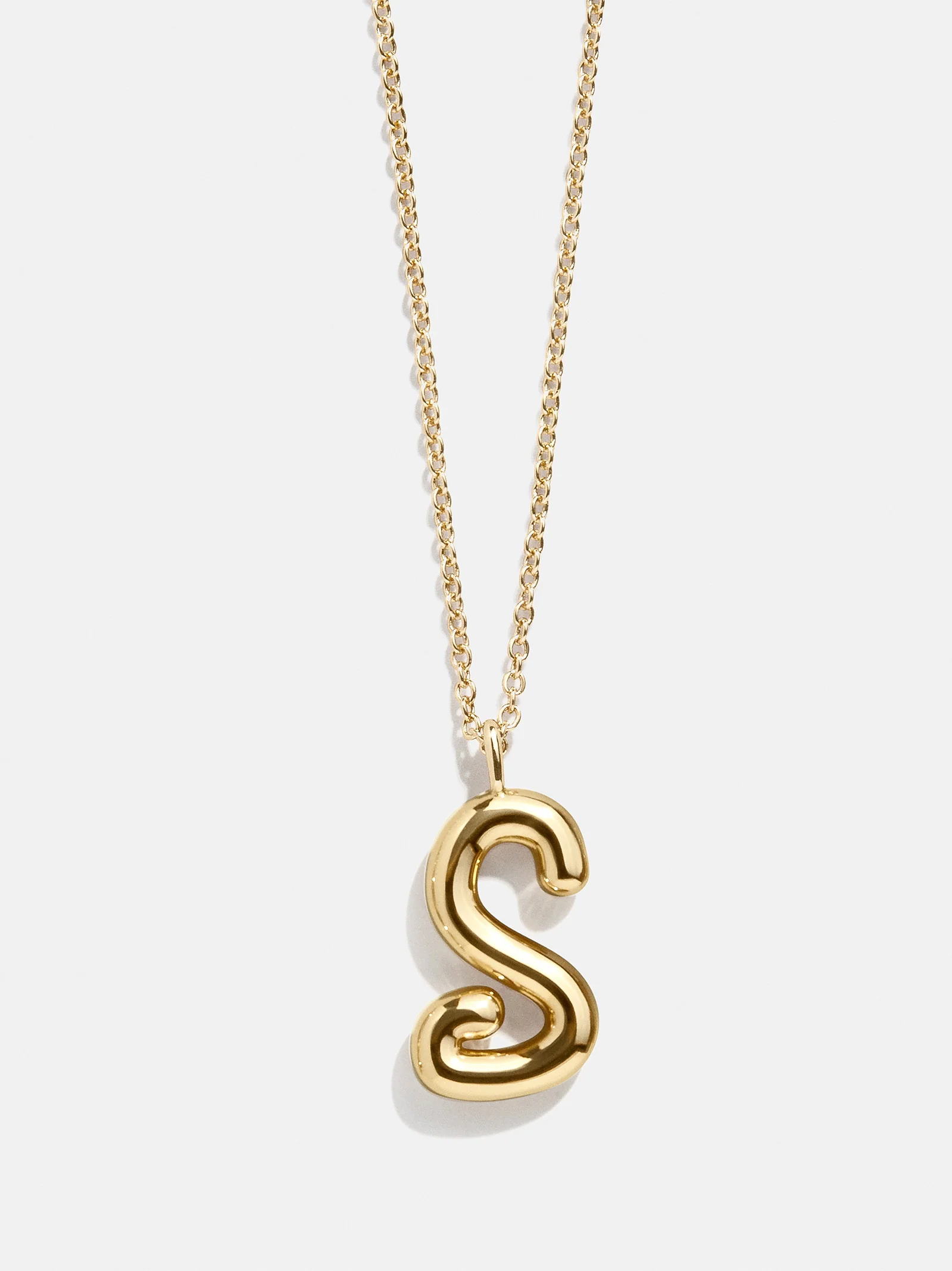 Bubble Script Initial Necklace - Bubble Script