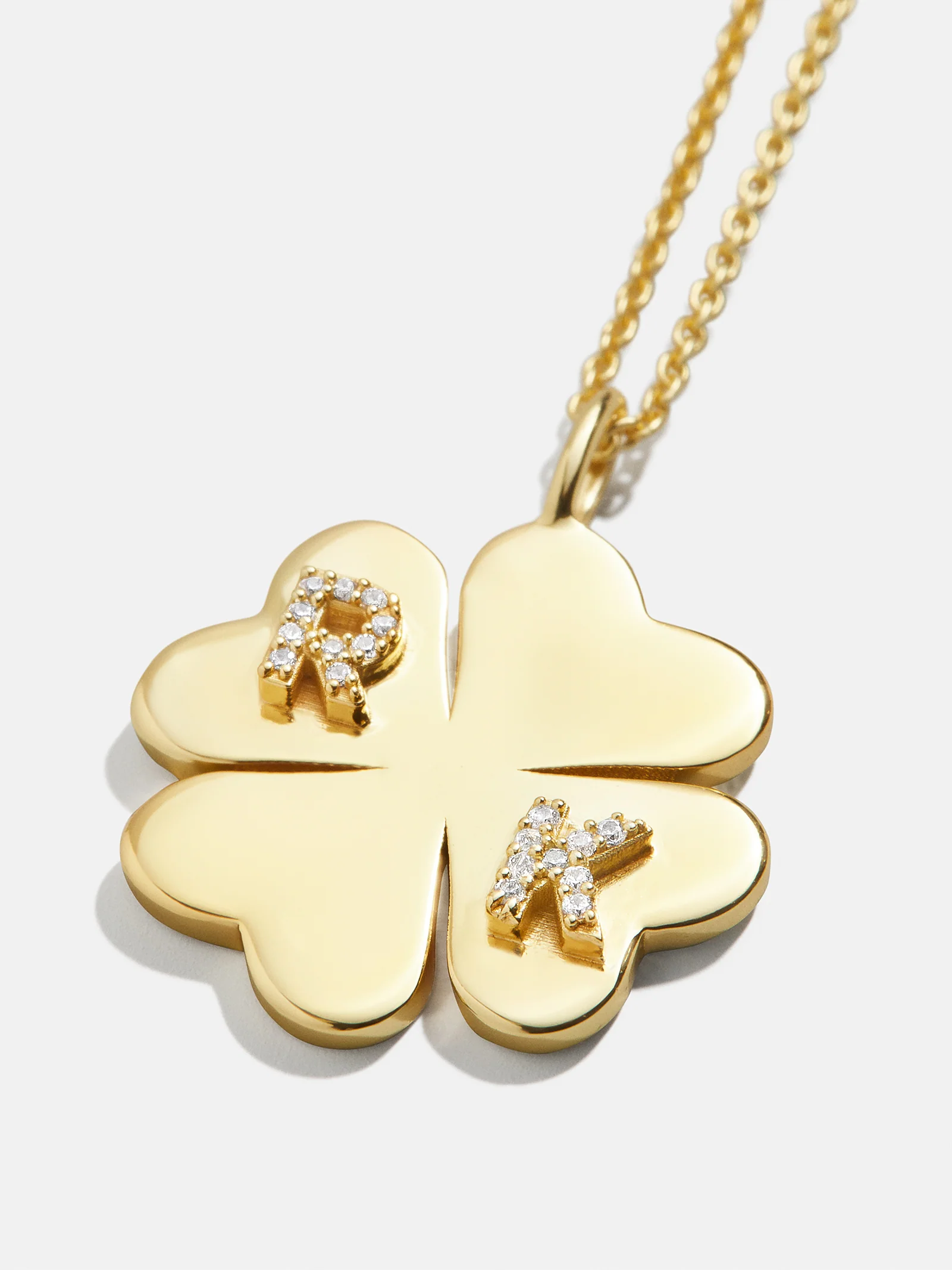Clover 18K Gold Custom Pendant Necklace - 18K Gold Plated Sterling Silver