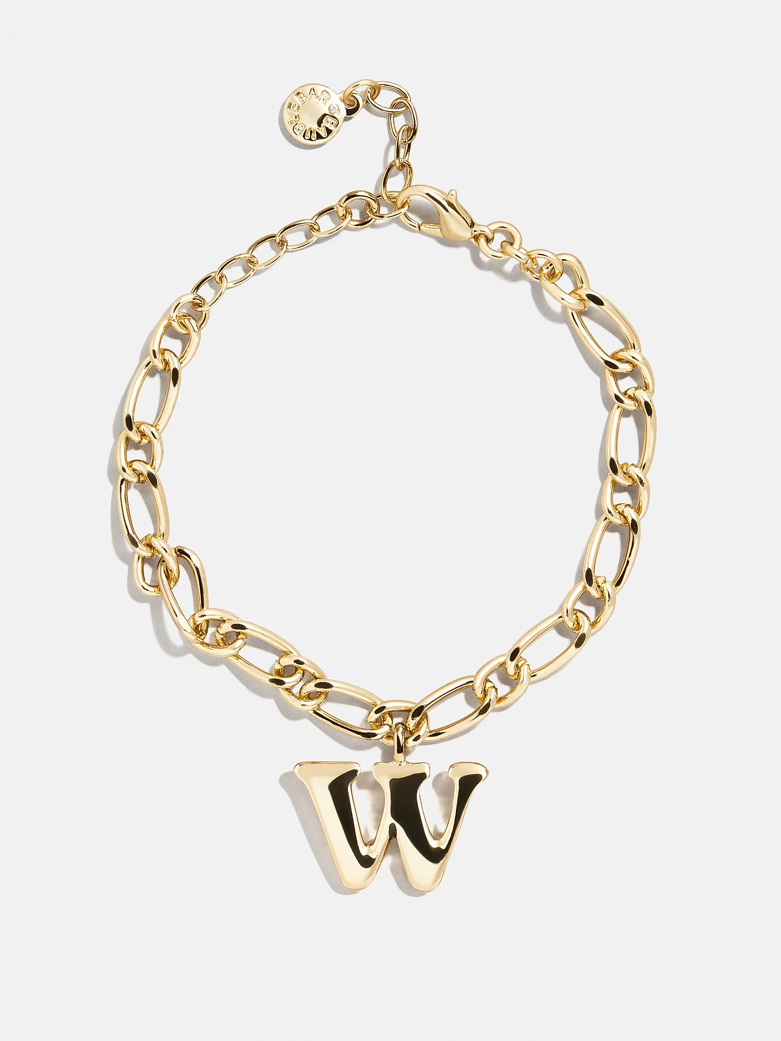 Chunky Charm Initial Bracelet - Gold