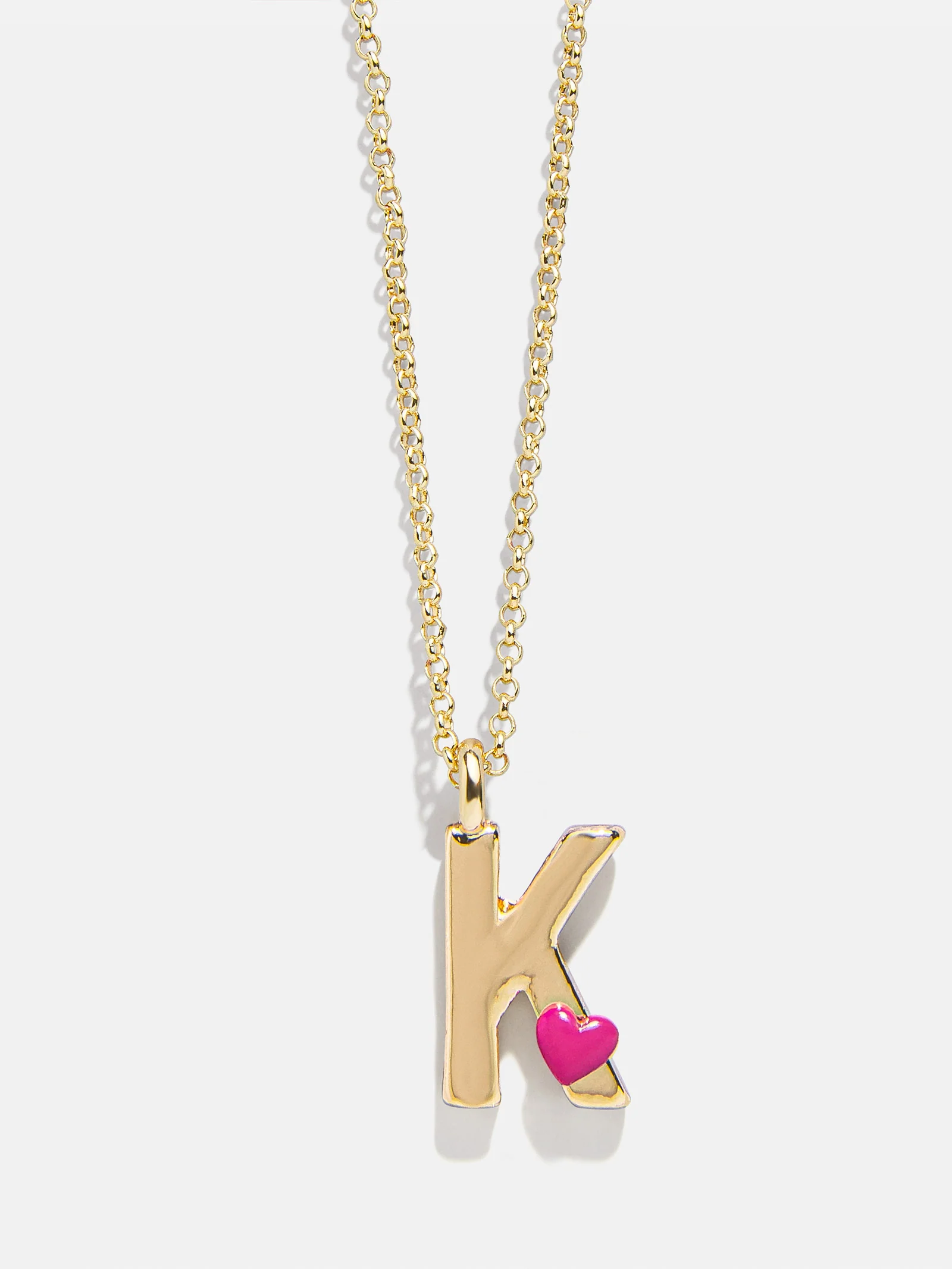Kids' Heart Initial Necklace - Gold