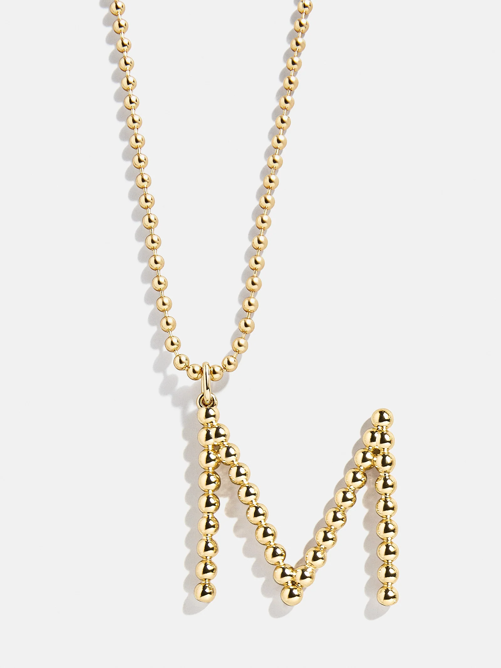 Oversized Initial Pisa Necklace - Gold