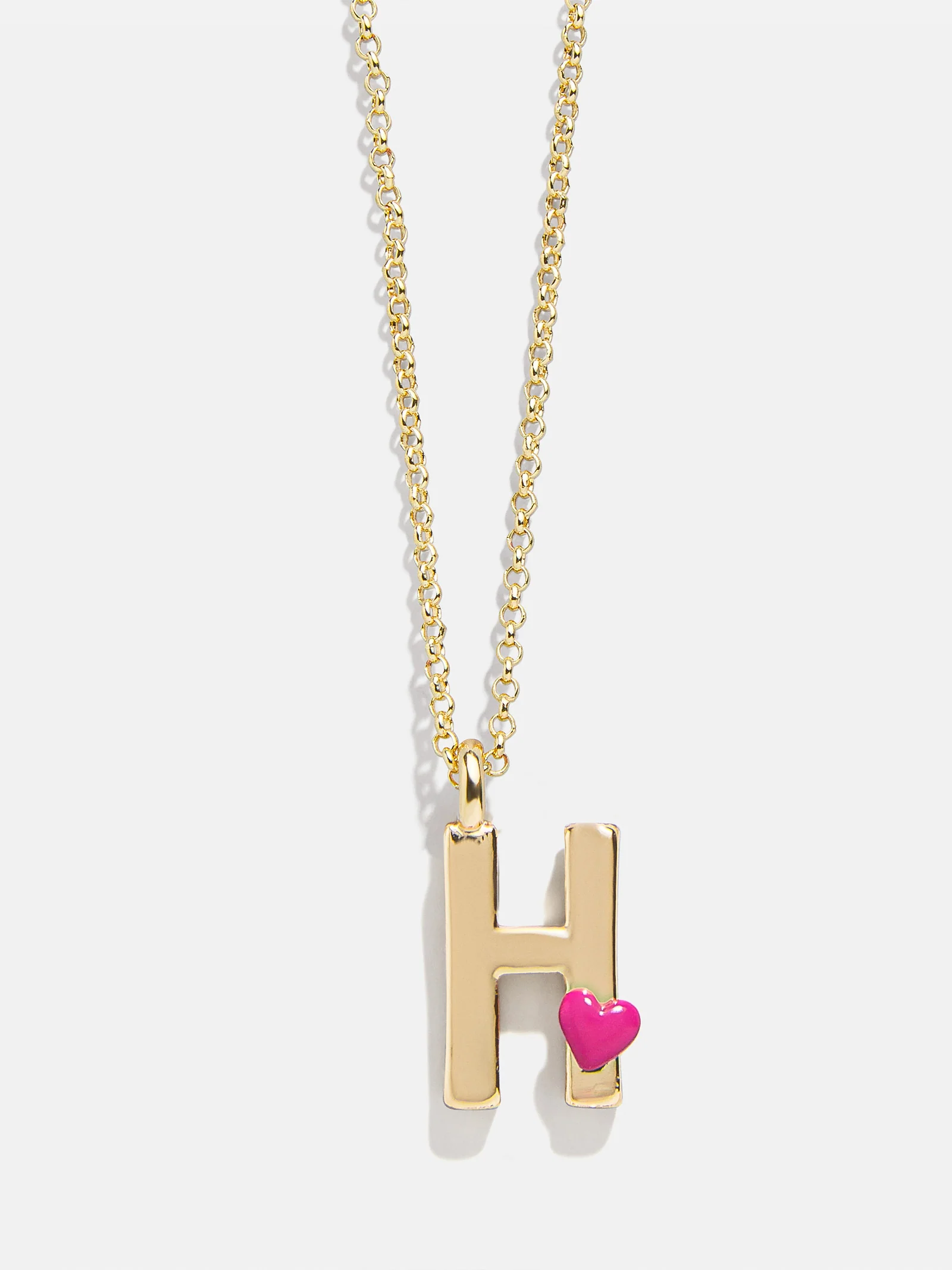 Kids' Heart Initial Necklace - Gold