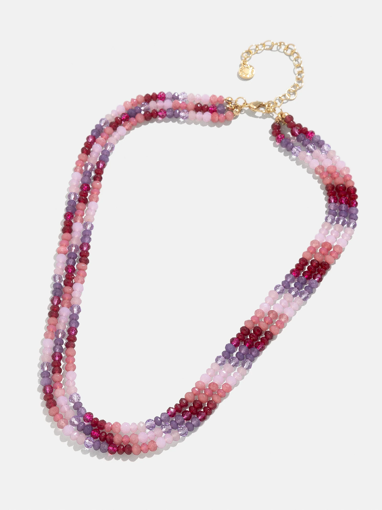 Lena Semi-Precious Layered Necklace - Pink