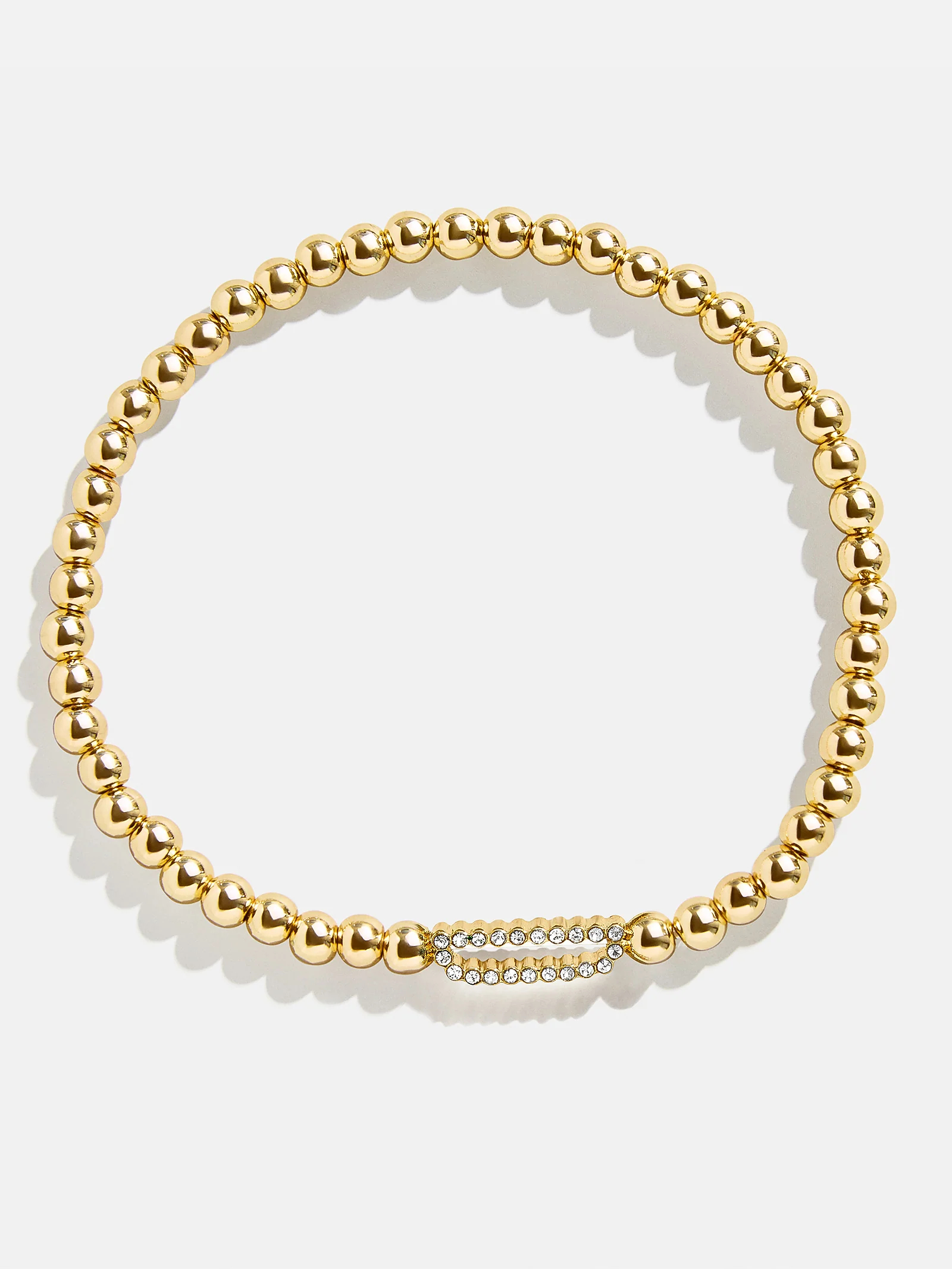 East West Initial Pisa Bracelet - Gold/Pavé