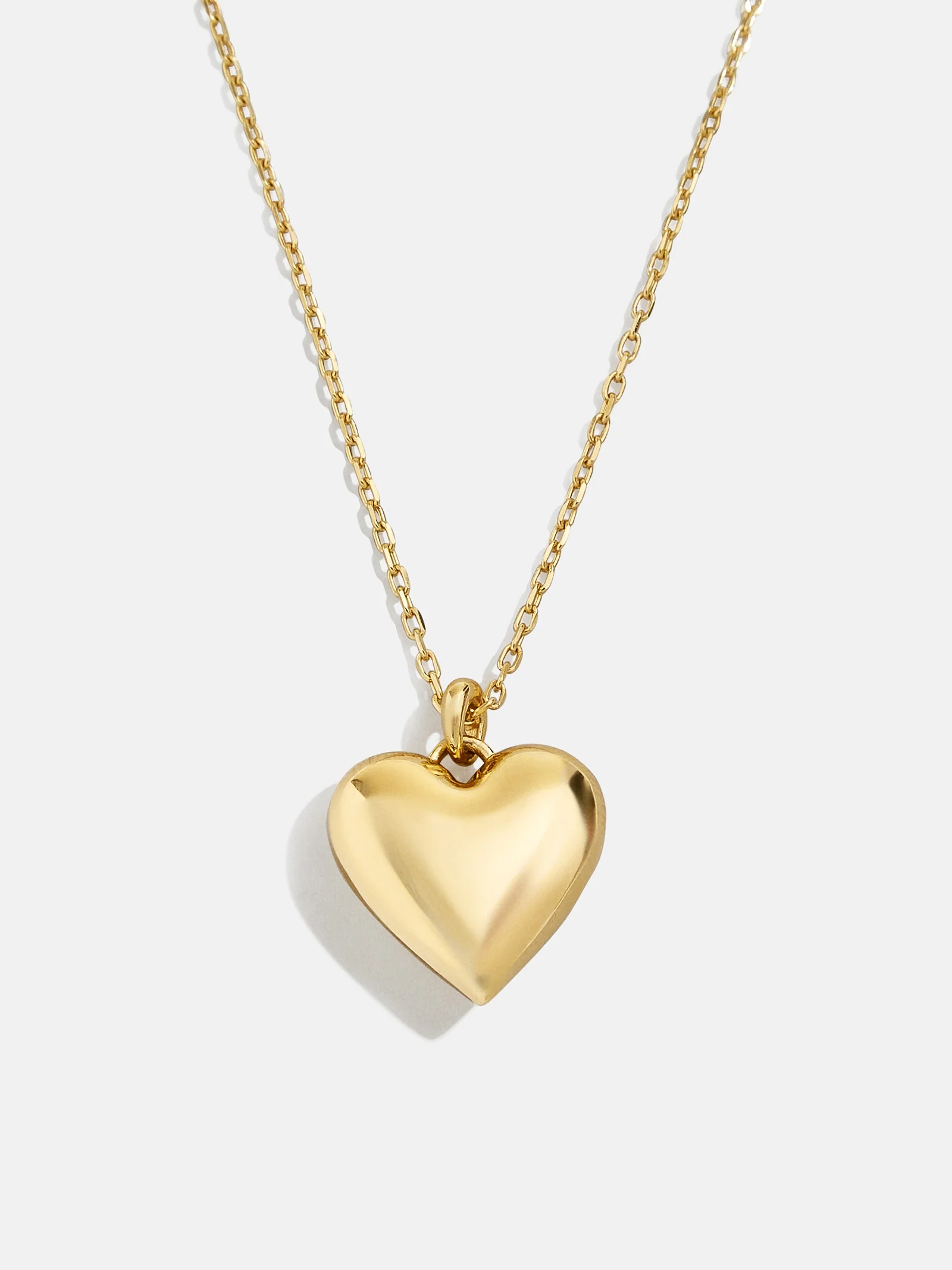 Puffy Heart 18K Gold Custom Pendant Necklace - 18K Gold Plated Sterling Silver