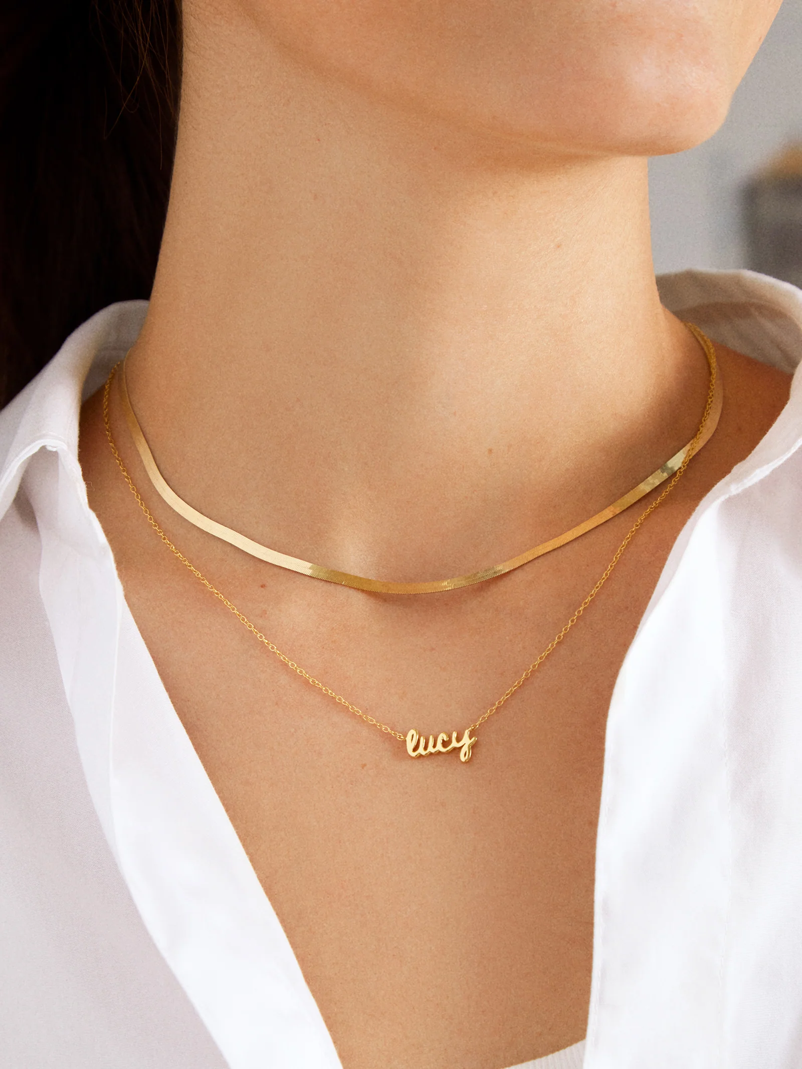 18K Gold Custom Nameplate Necklace - Mini Melbourne