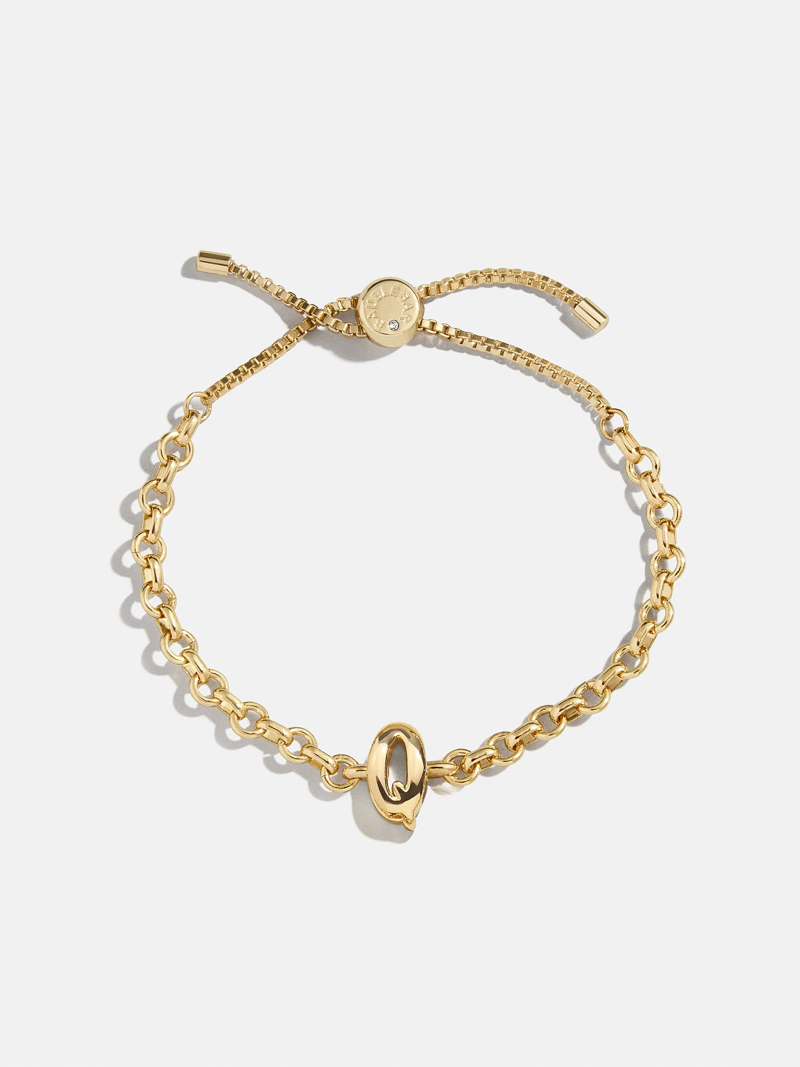 Chunky Bubble Initial Bracelet - Gold