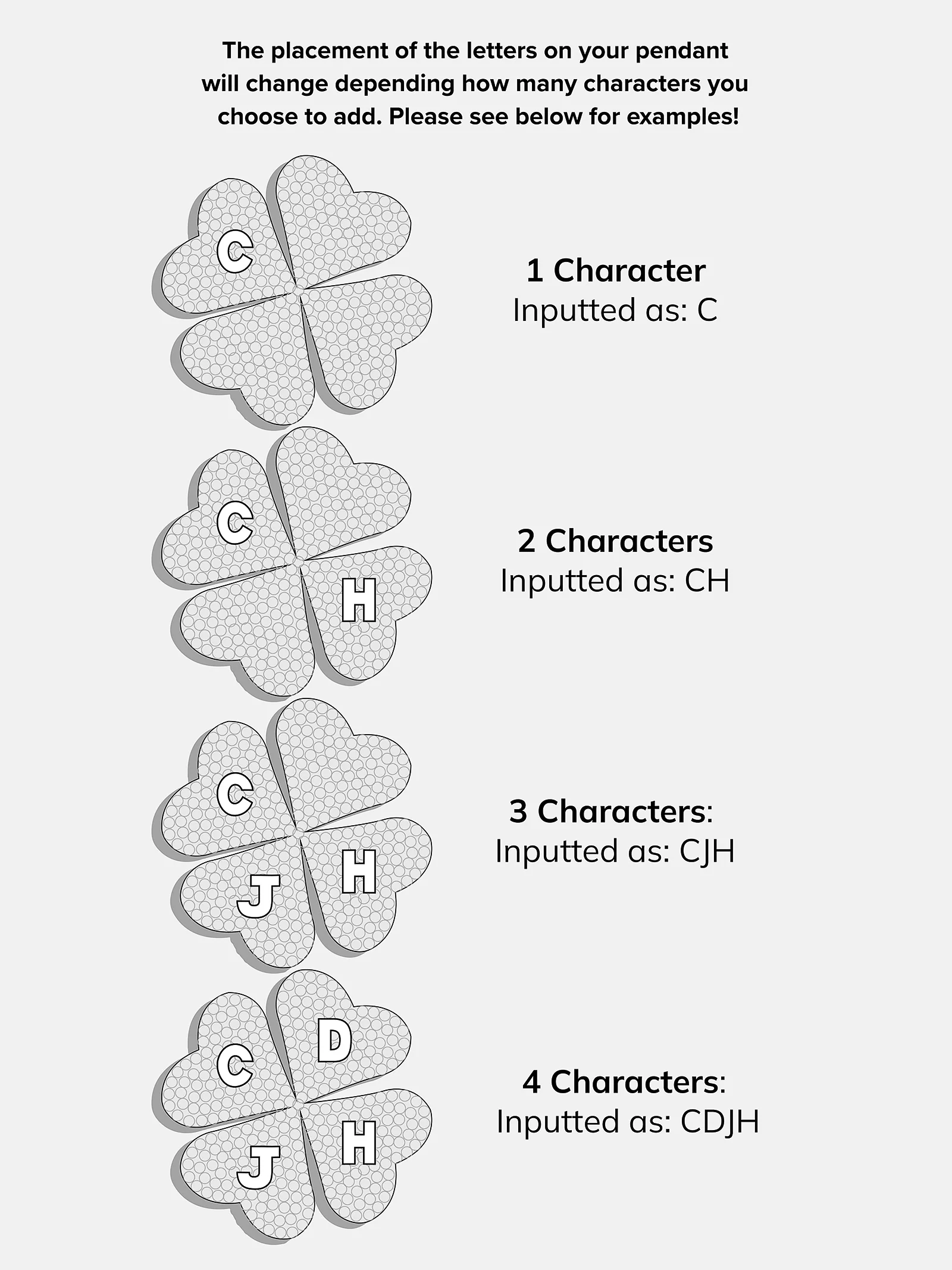 Clover 18K Gold Custom Pendant Necklace - 18K Gold Plated Sterling Silver. Pavé Cubic Zirconia Stones