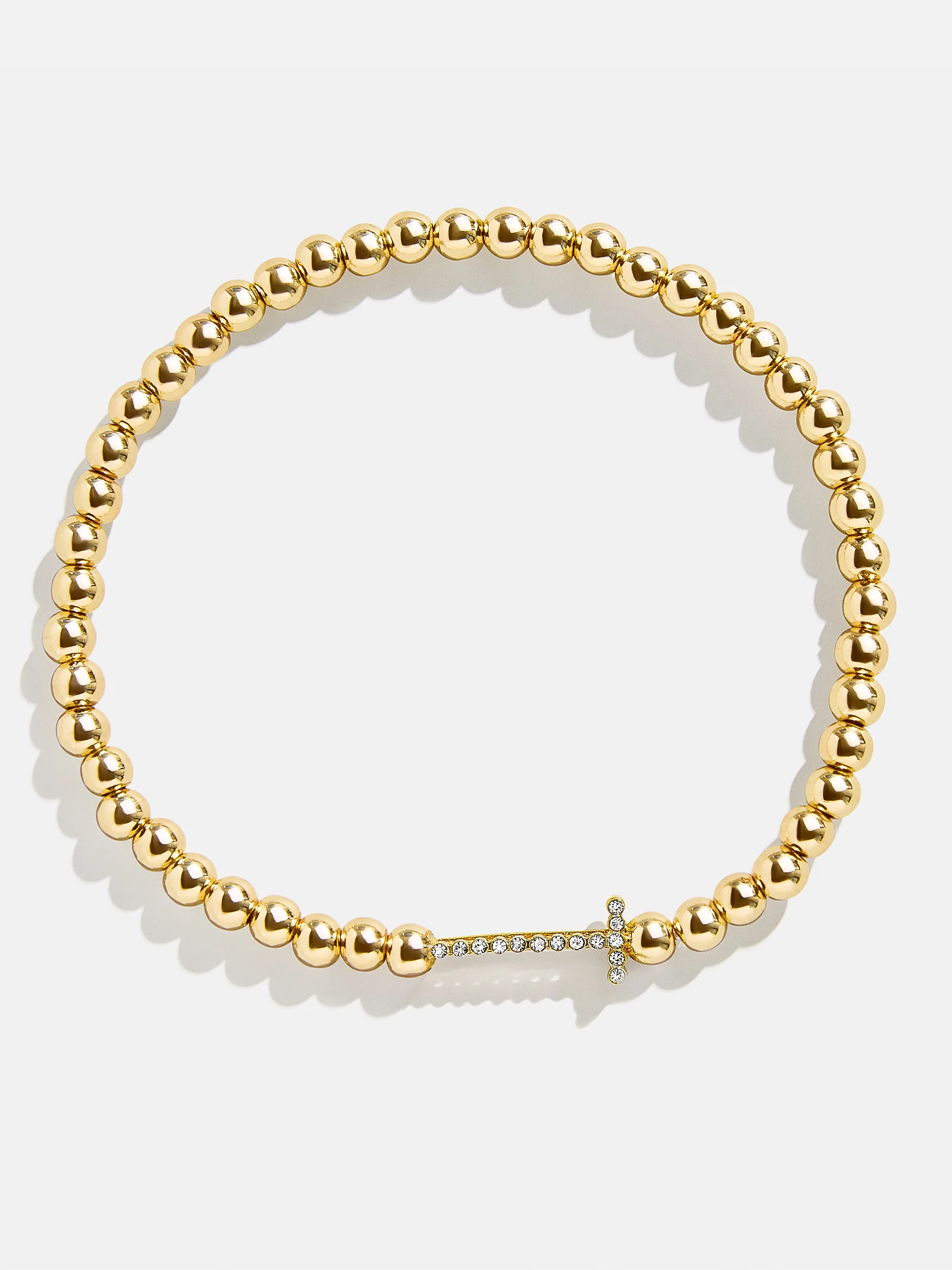 East West Initial Pisa Bracelet - Gold/Pavé