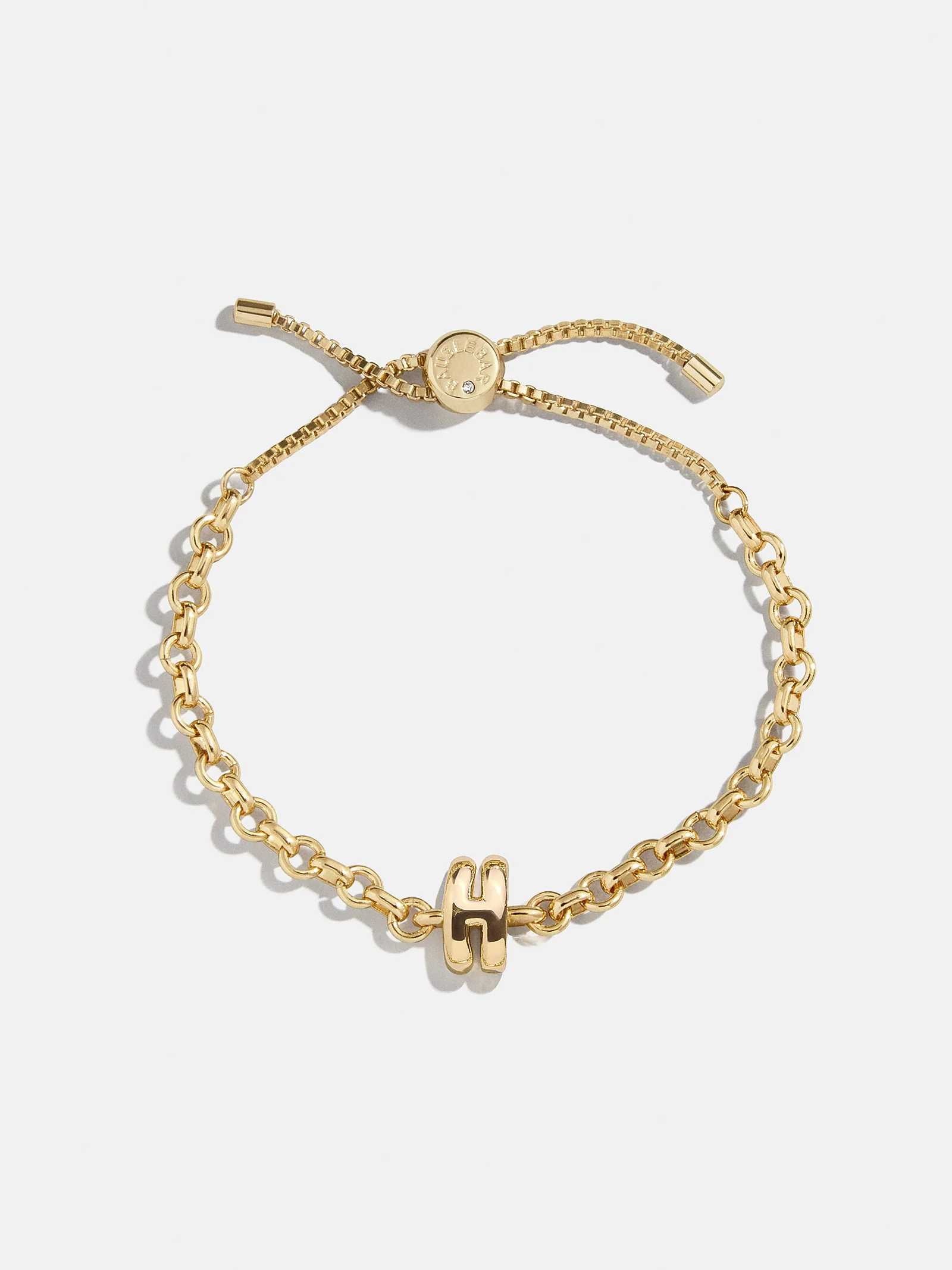Chunky Bubble Initial Bracelet - Gold