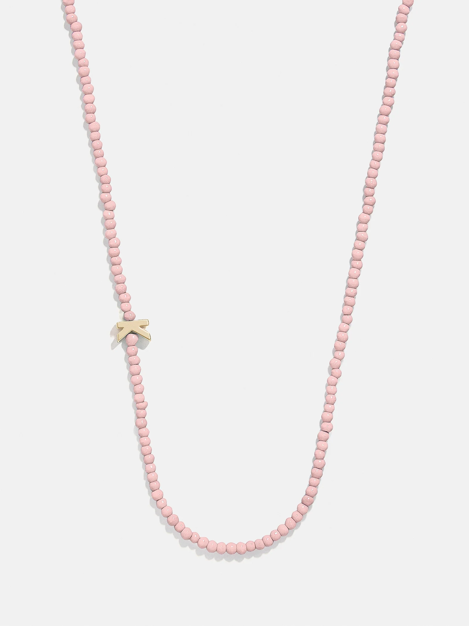 Rose Quartz Semi-Precious Initial Necklace - Rose Quartz