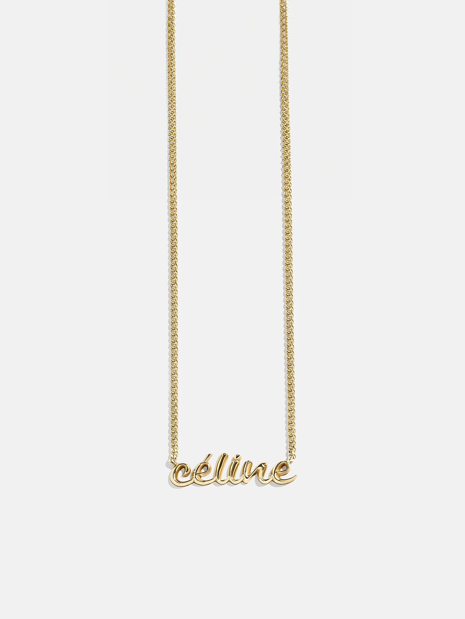 18K Gold Custom Nameplate Necklace - Milan