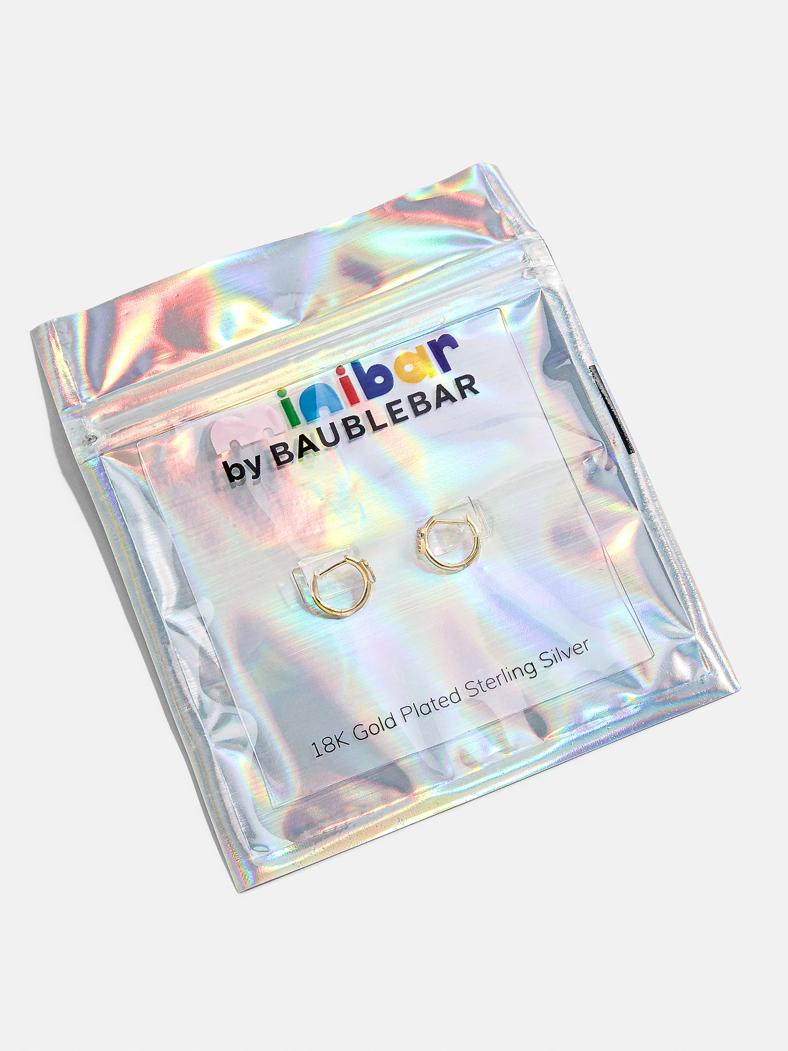 Little Hearts Big Feelings 18K Gold Kids' Hoop Earrings - Gold/Pavé