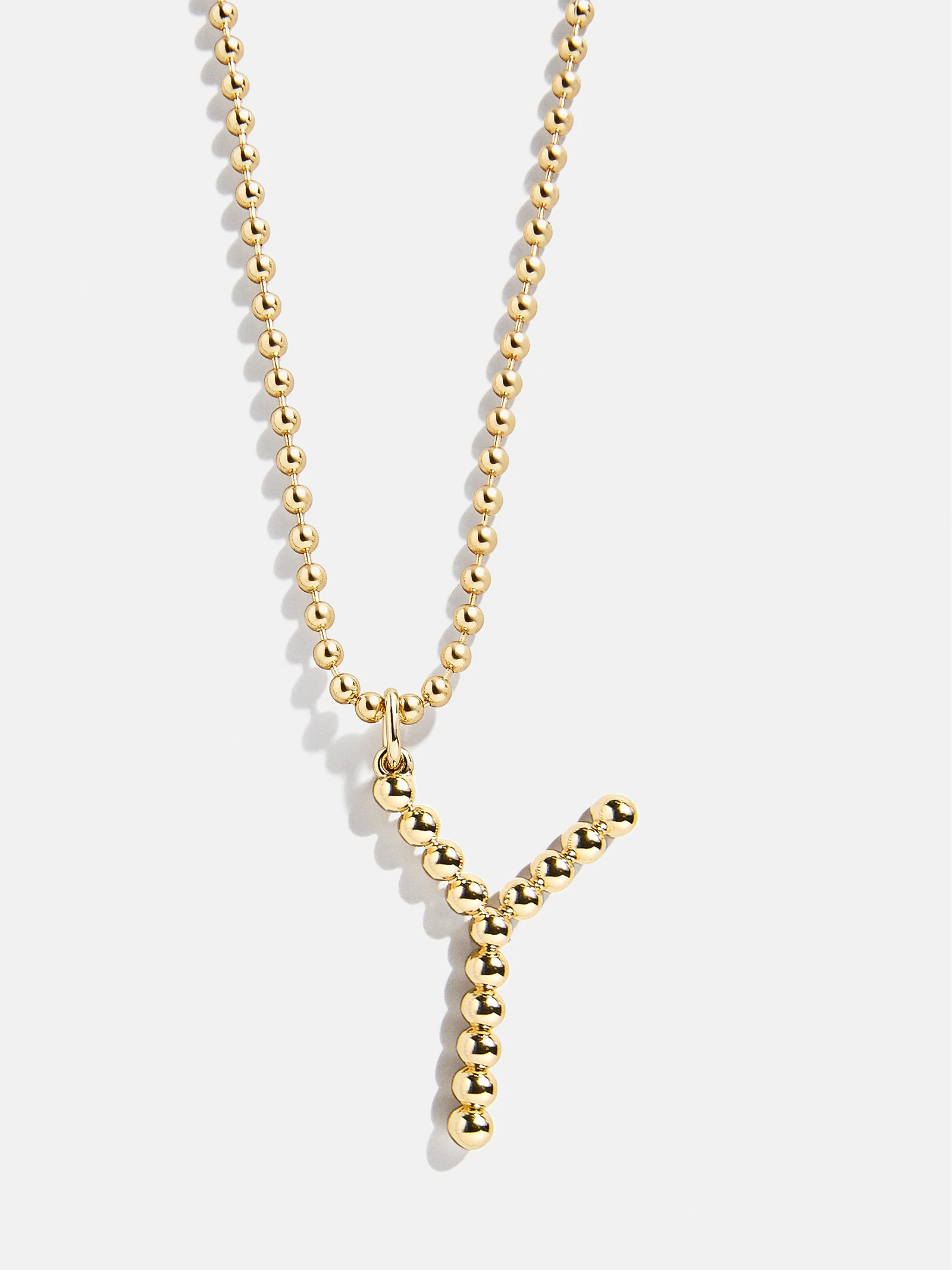 Oversized Initial Pisa Necklace - Gold