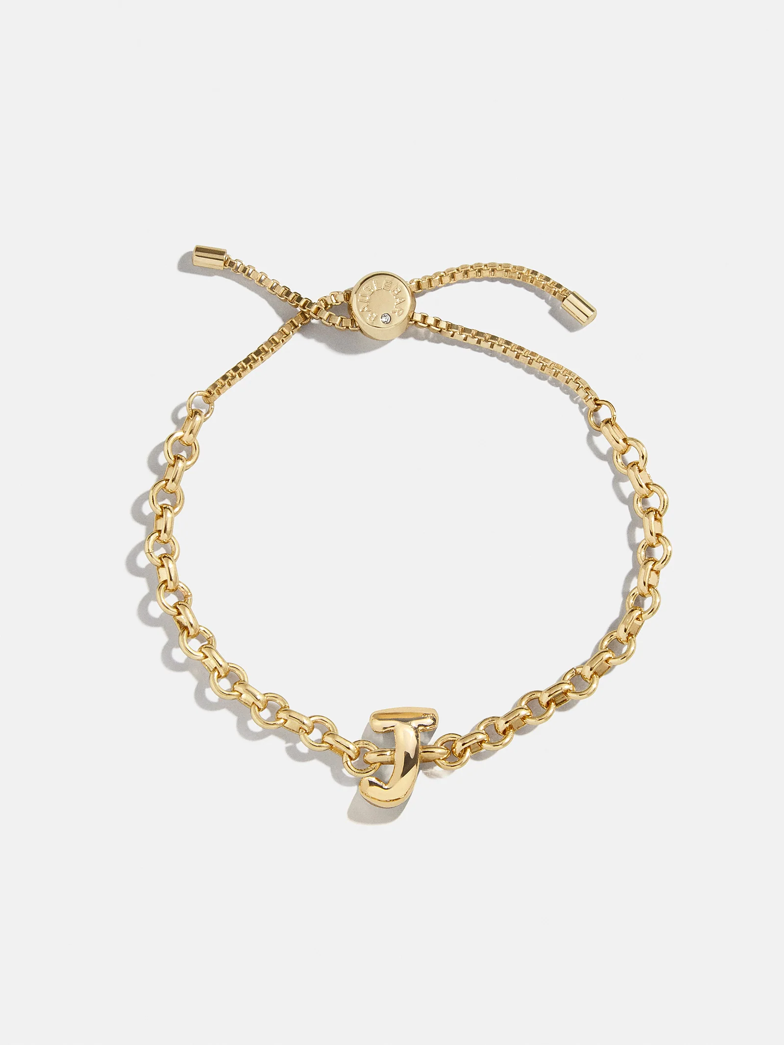 Chunky Bubble Initial Bracelet - Gold