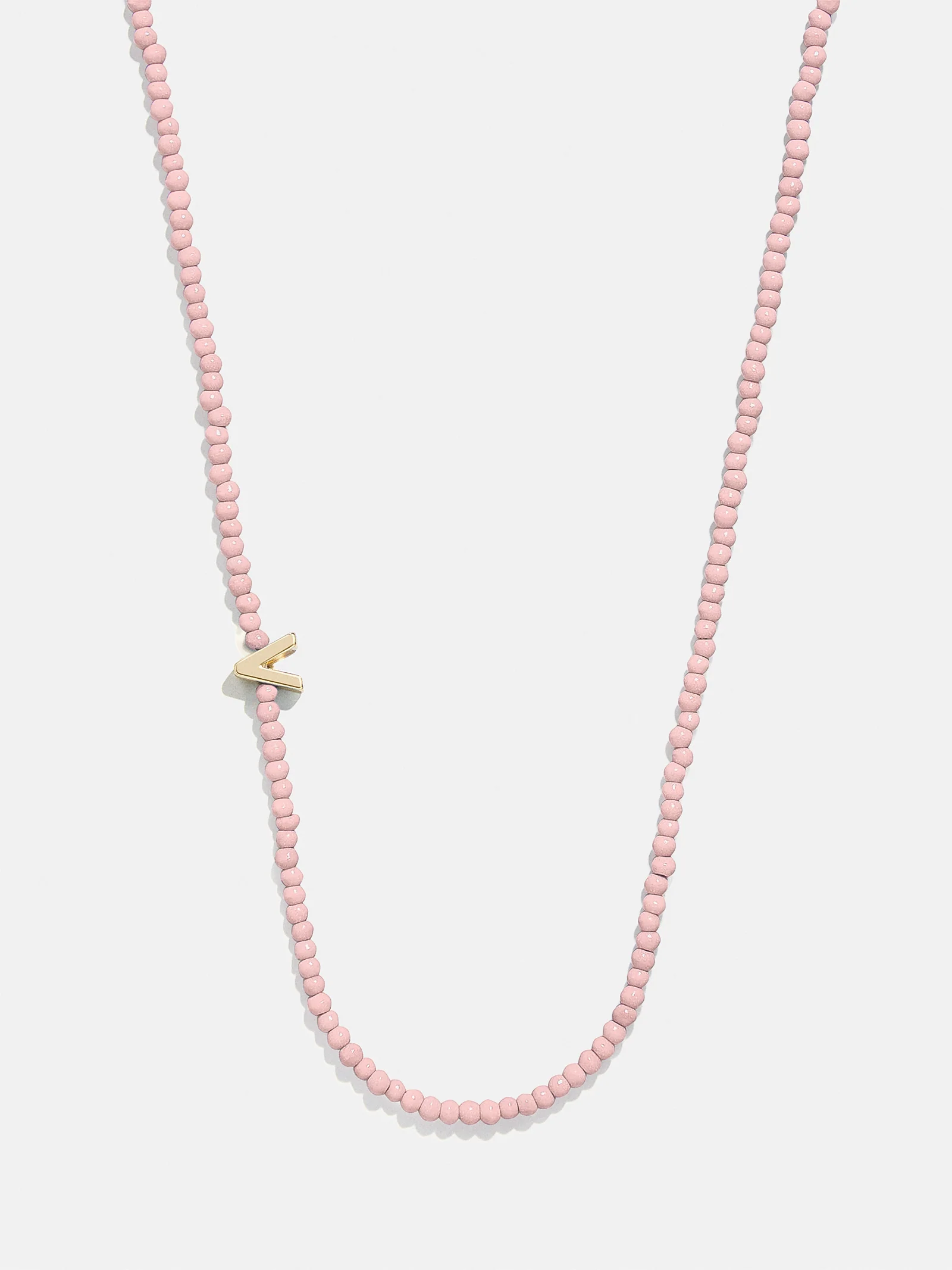 Rose Quartz Semi-Precious Initial Necklace - Rose Quartz