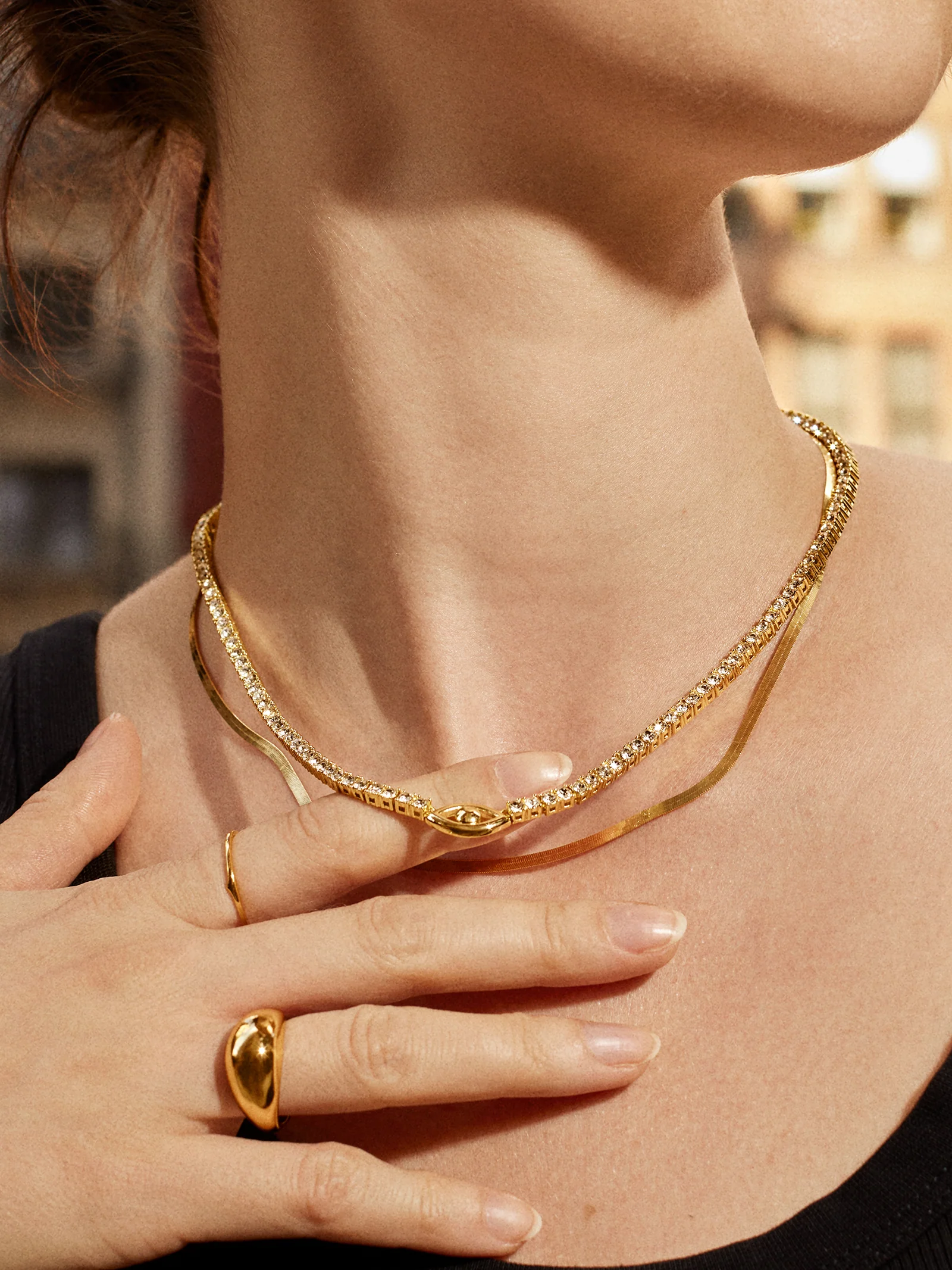 Evil Eye Tennis Necklace - Evil Eye