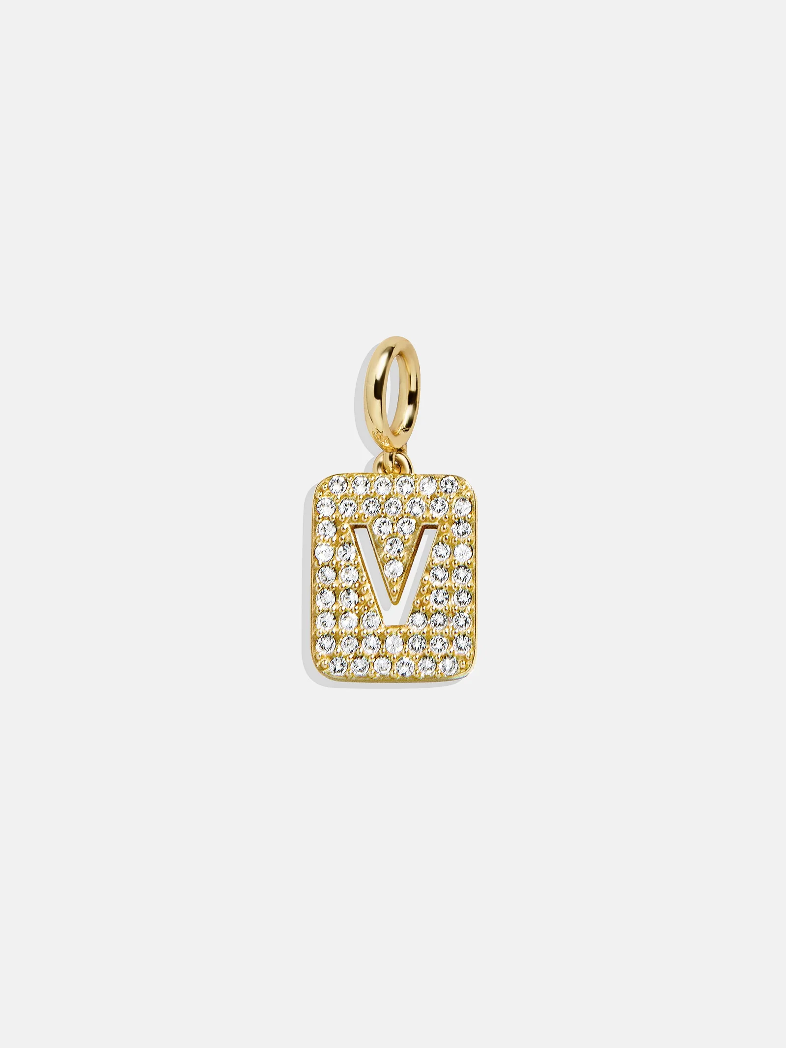 Block Pavé Initial Cluster Charm - V