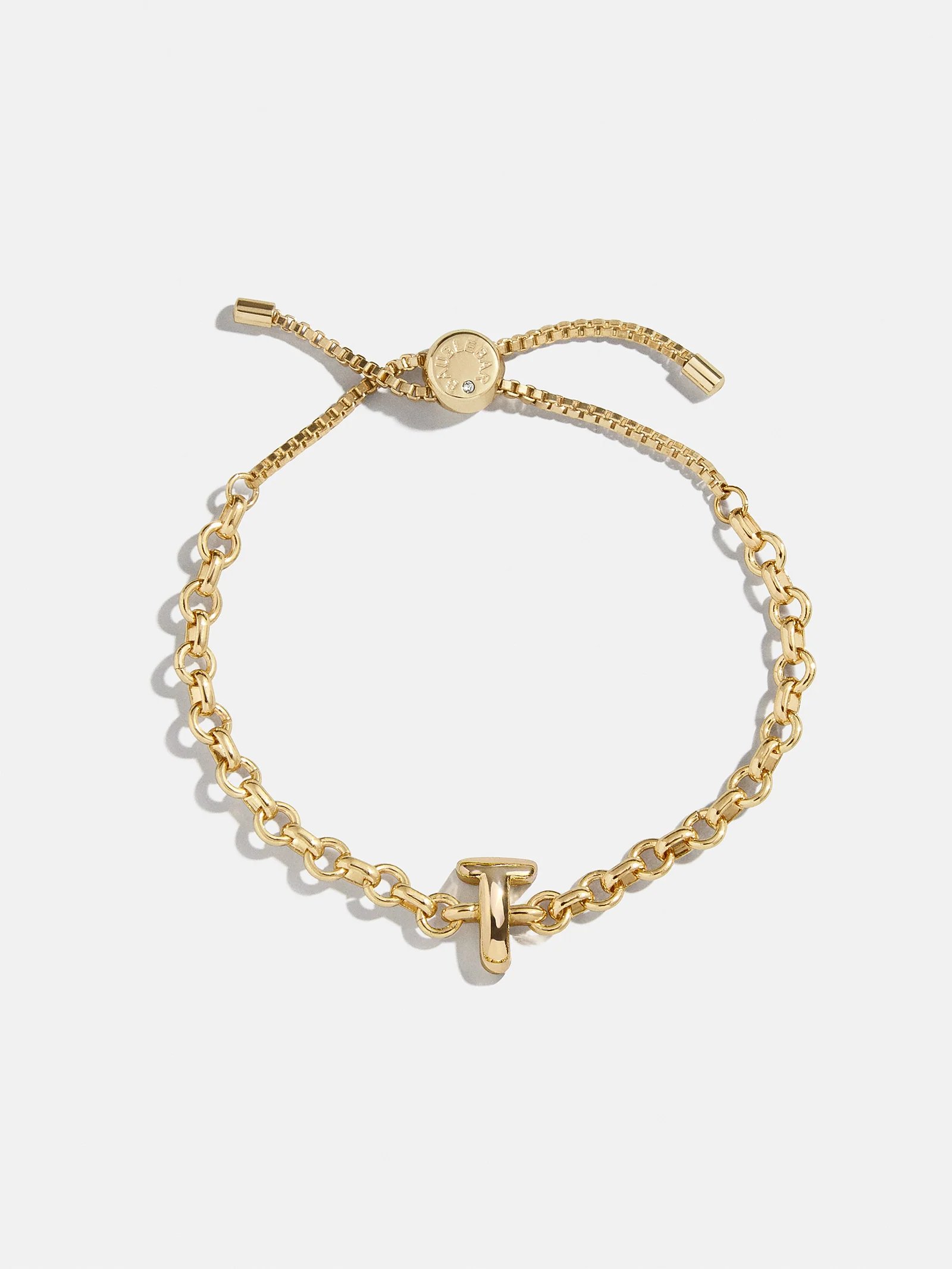 Chunky Bubble Initial Bracelet - Gold