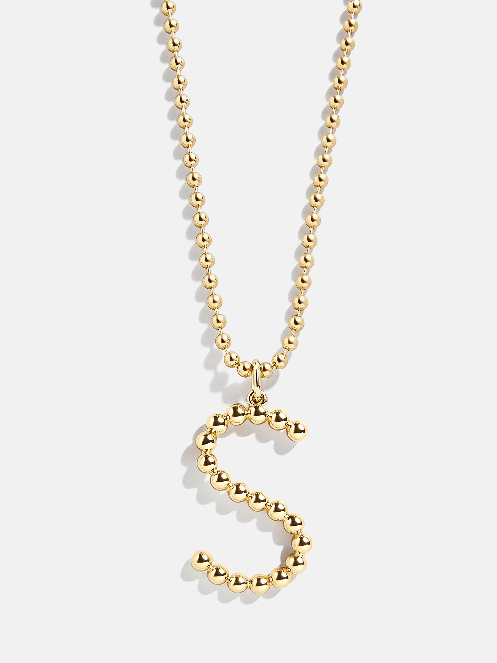 Oversized Initial Pisa Necklace - Gold