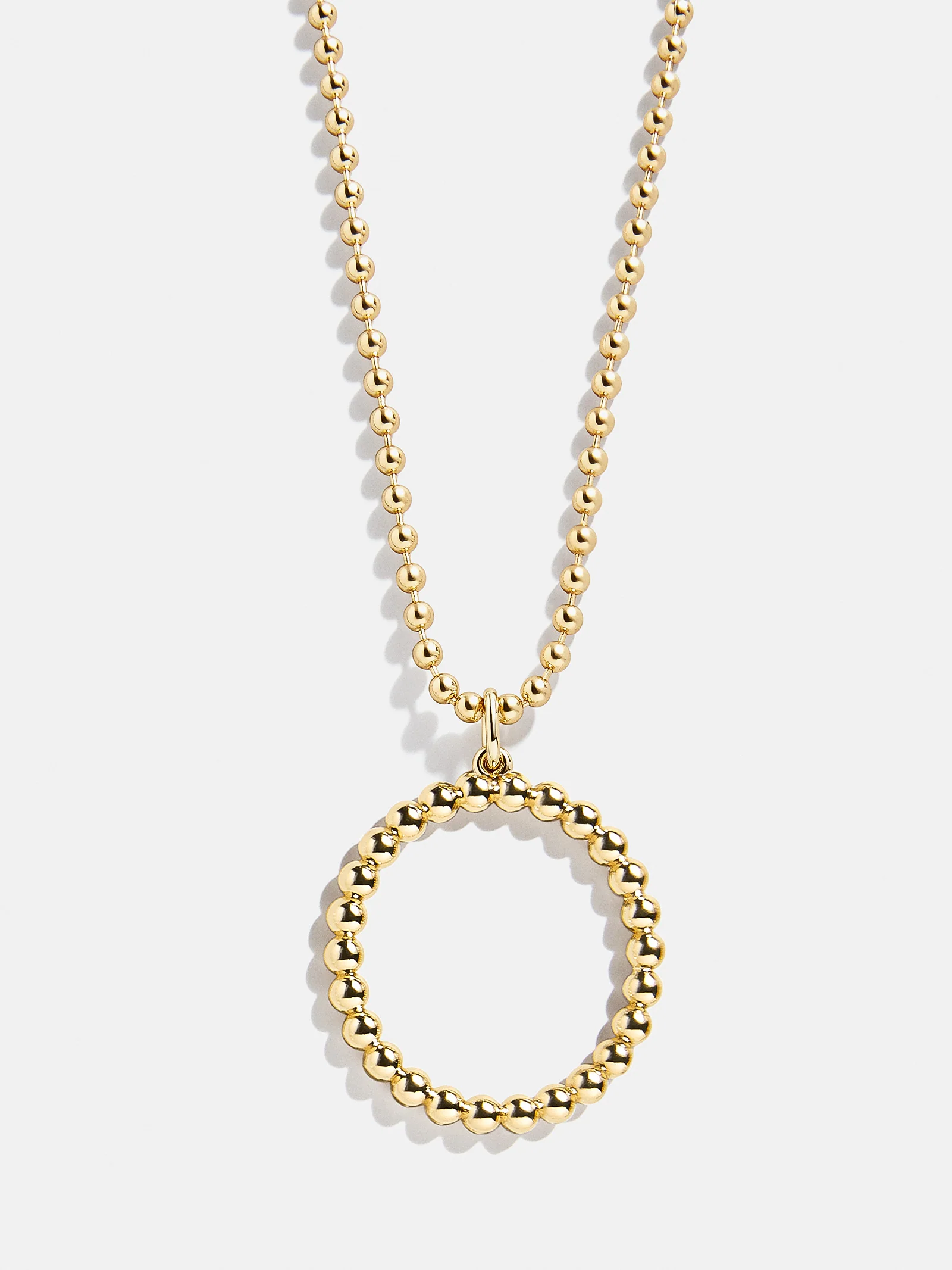 Oversized Initial Pisa Necklace - Gold