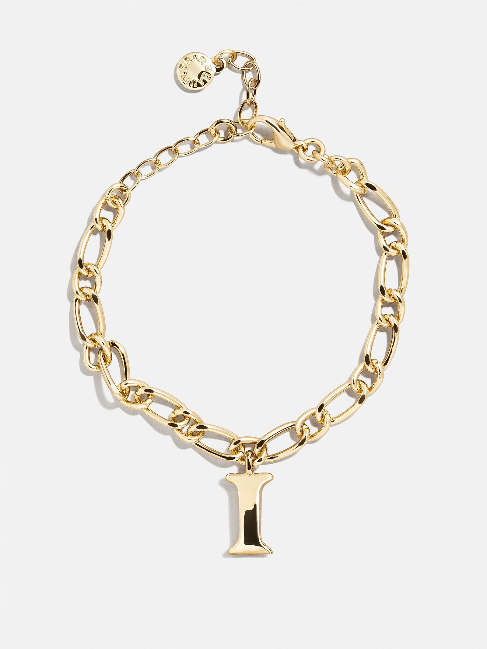 Chunky Charm Initial Bracelet - Gold