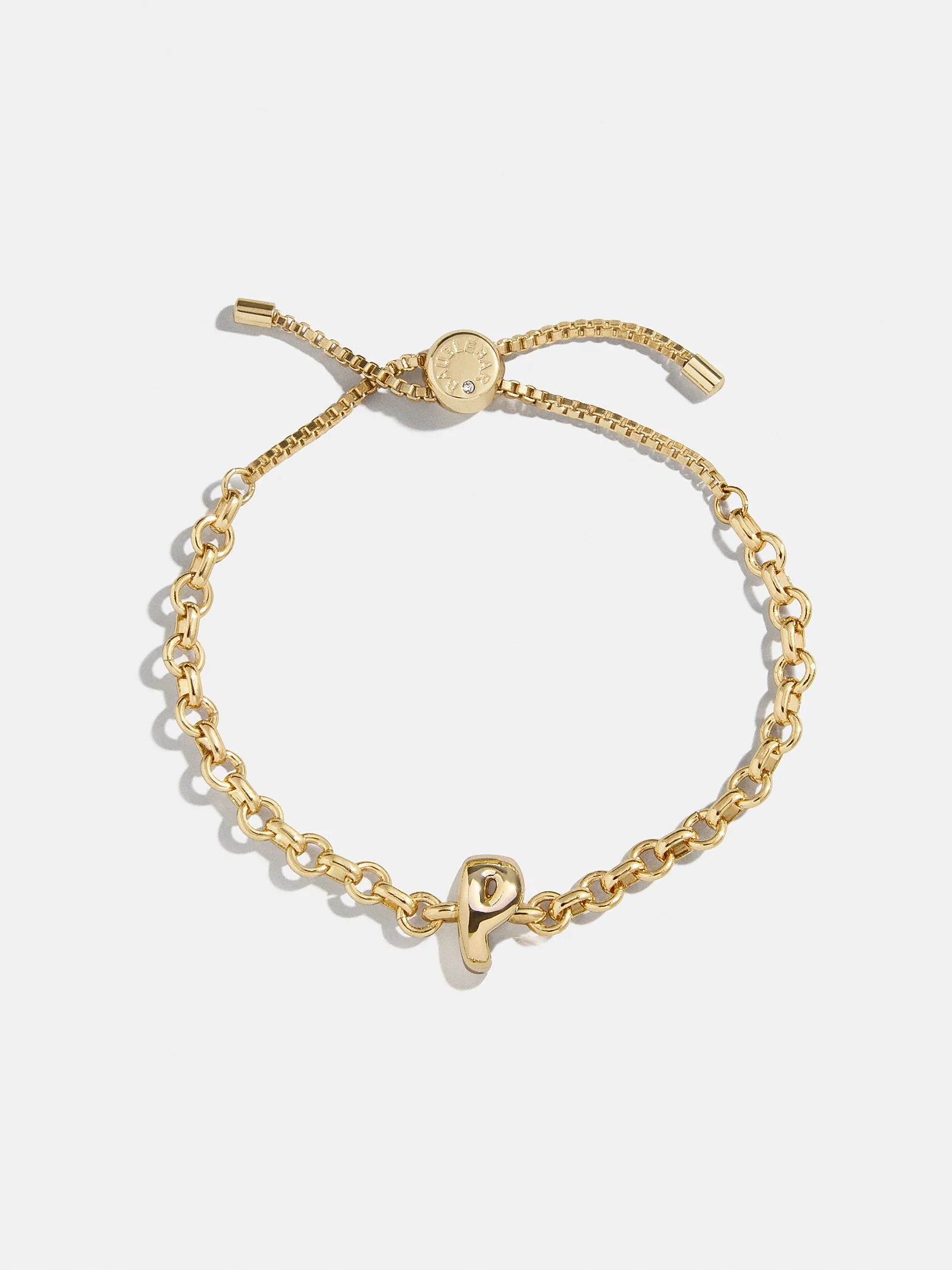 Chunky Bubble Initial Bracelet - Gold