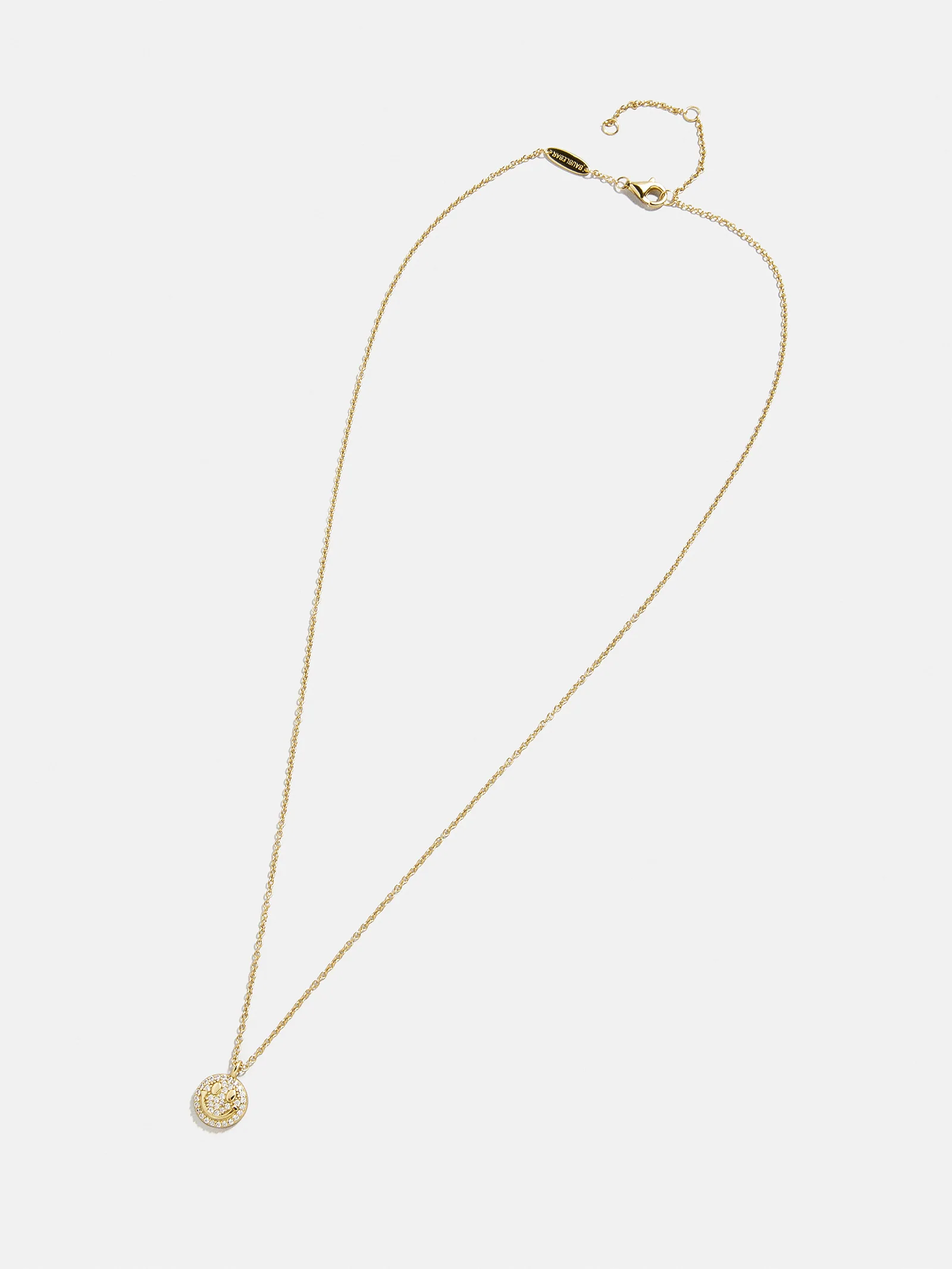 18K Gold Motif Necklace - Smiley Face