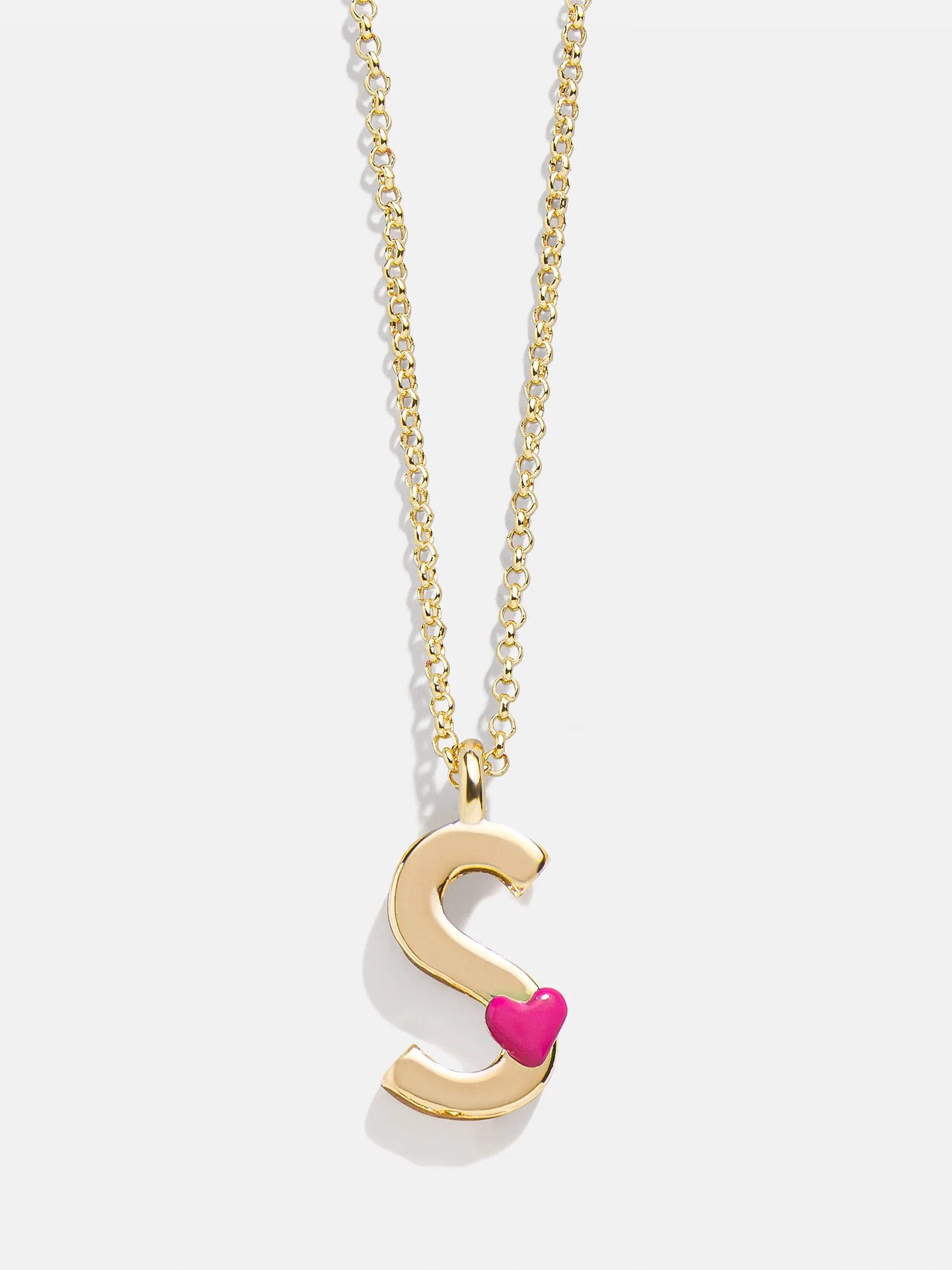 Kids' Heart Initial Necklace - Gold