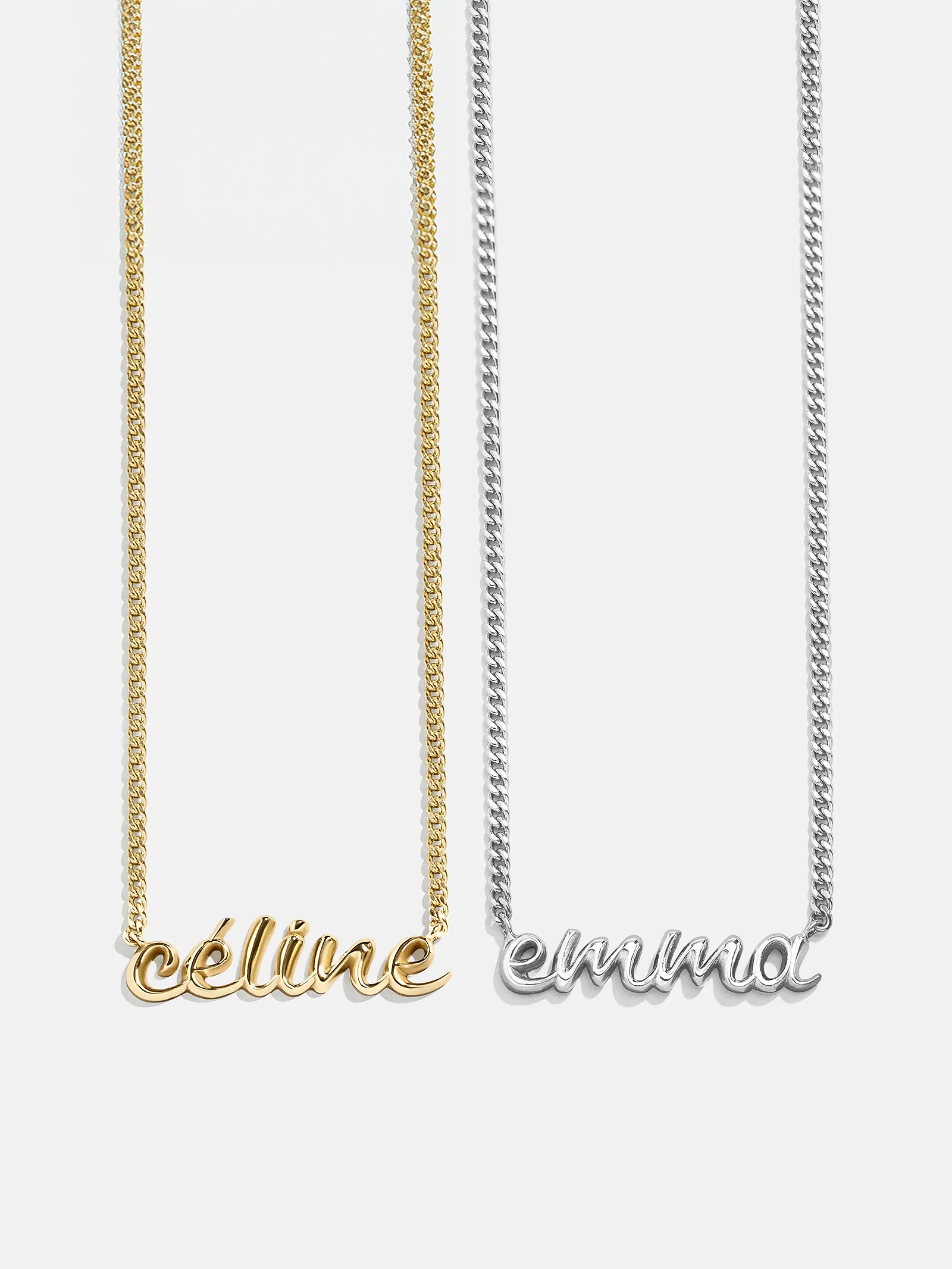 18K Gold Custom Nameplate Necklace - Milan