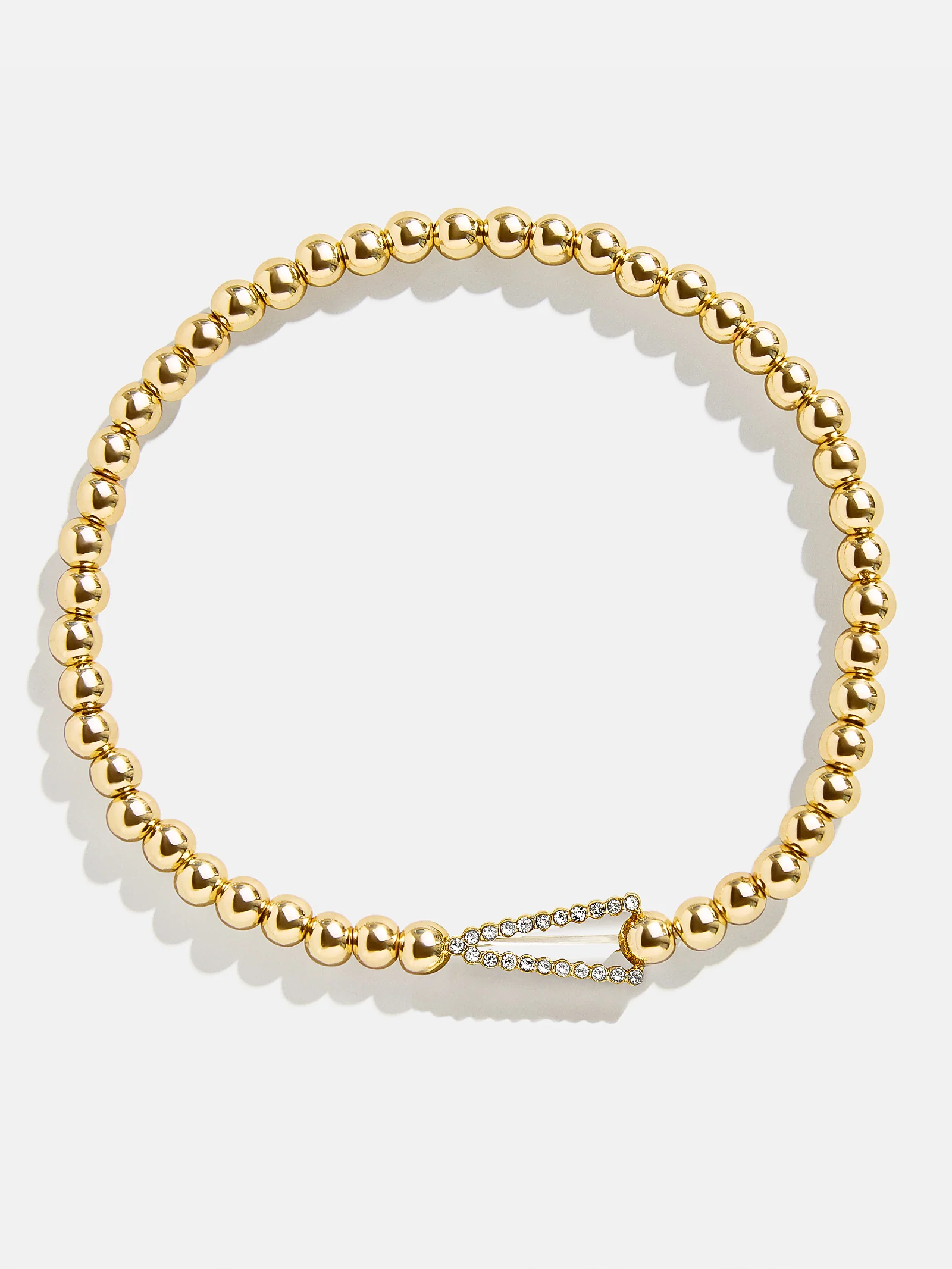 East West Initial Pisa Bracelet - Gold/Pavé