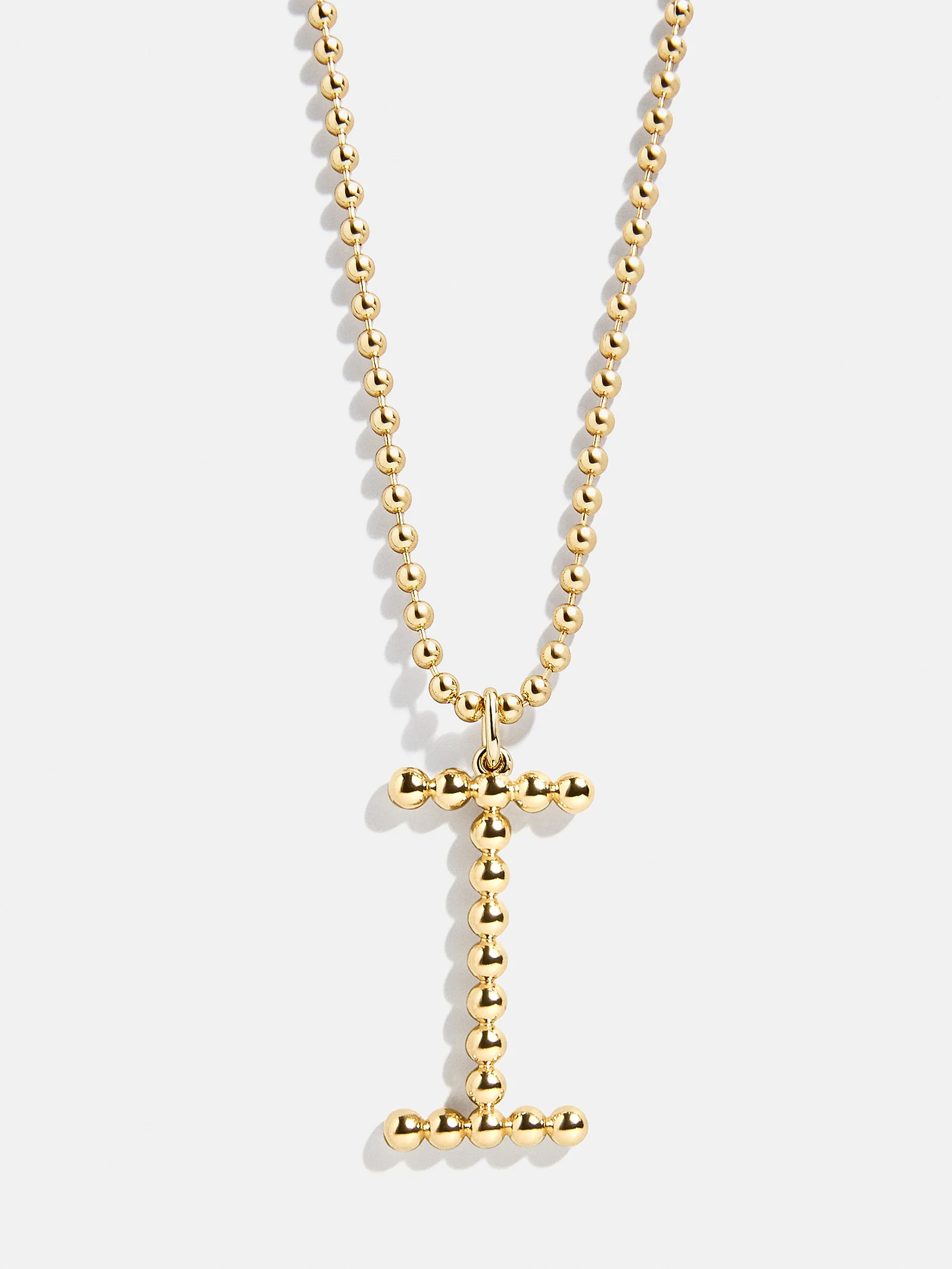 Oversized Initial Pisa Necklace - Gold