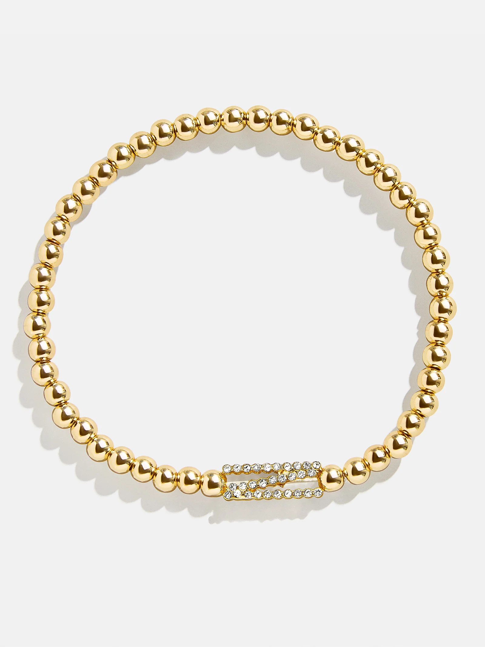East West Initial Pisa Bracelet - Gold/Pavé