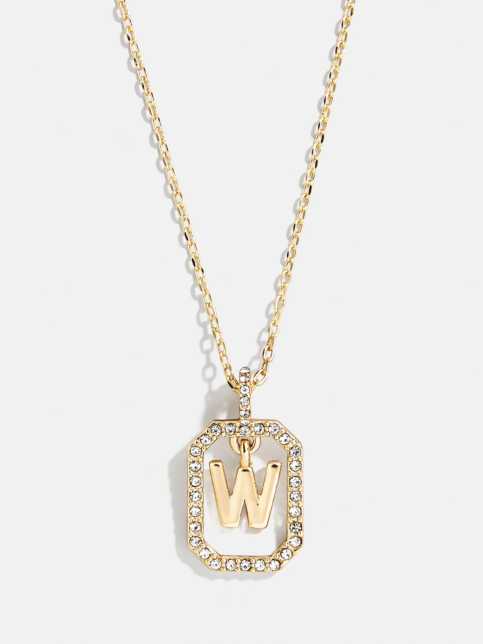 Alicia Initial Necklace - Gold/Pavé