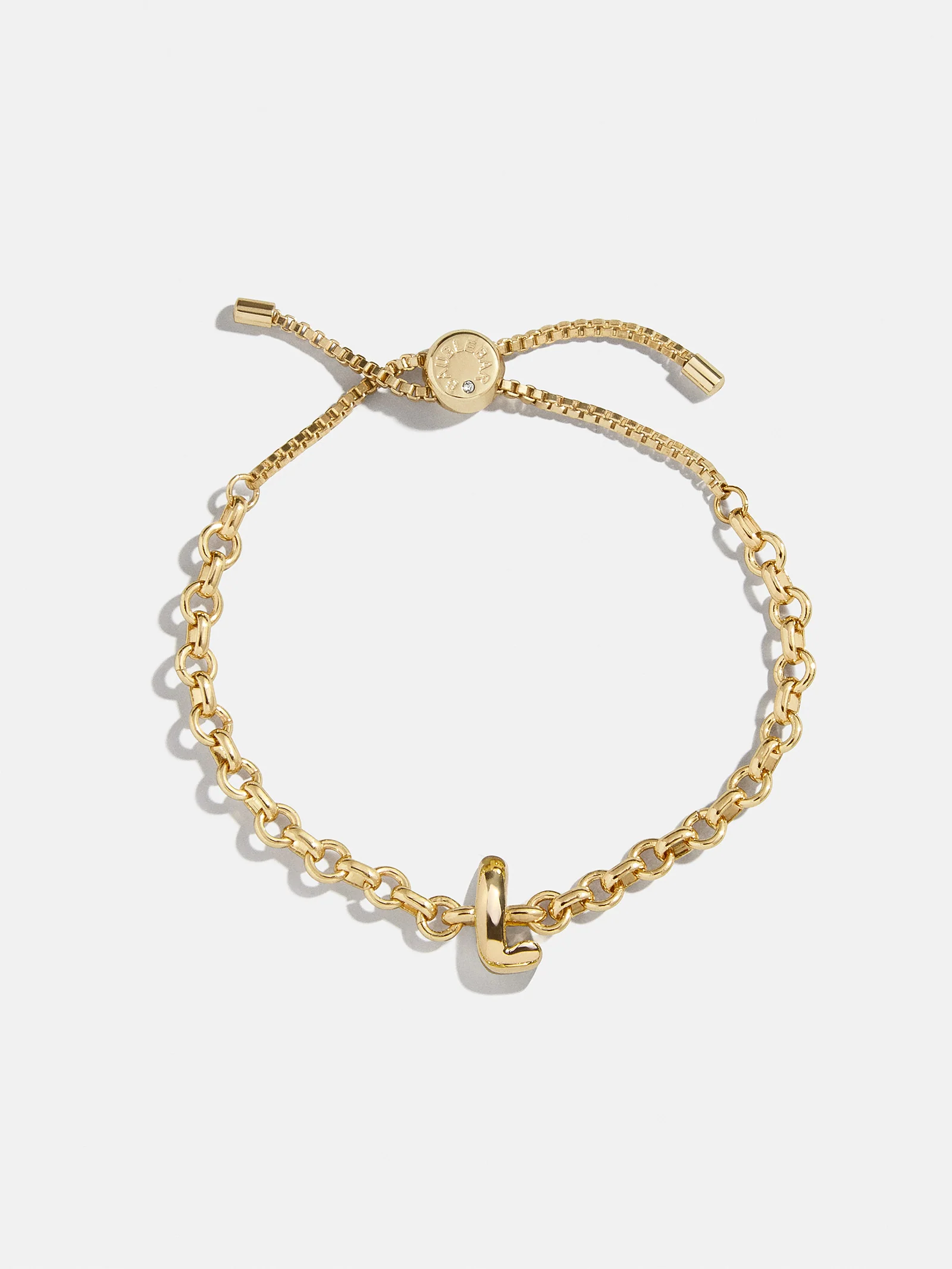 Chunky Bubble Initial Bracelet - Gold